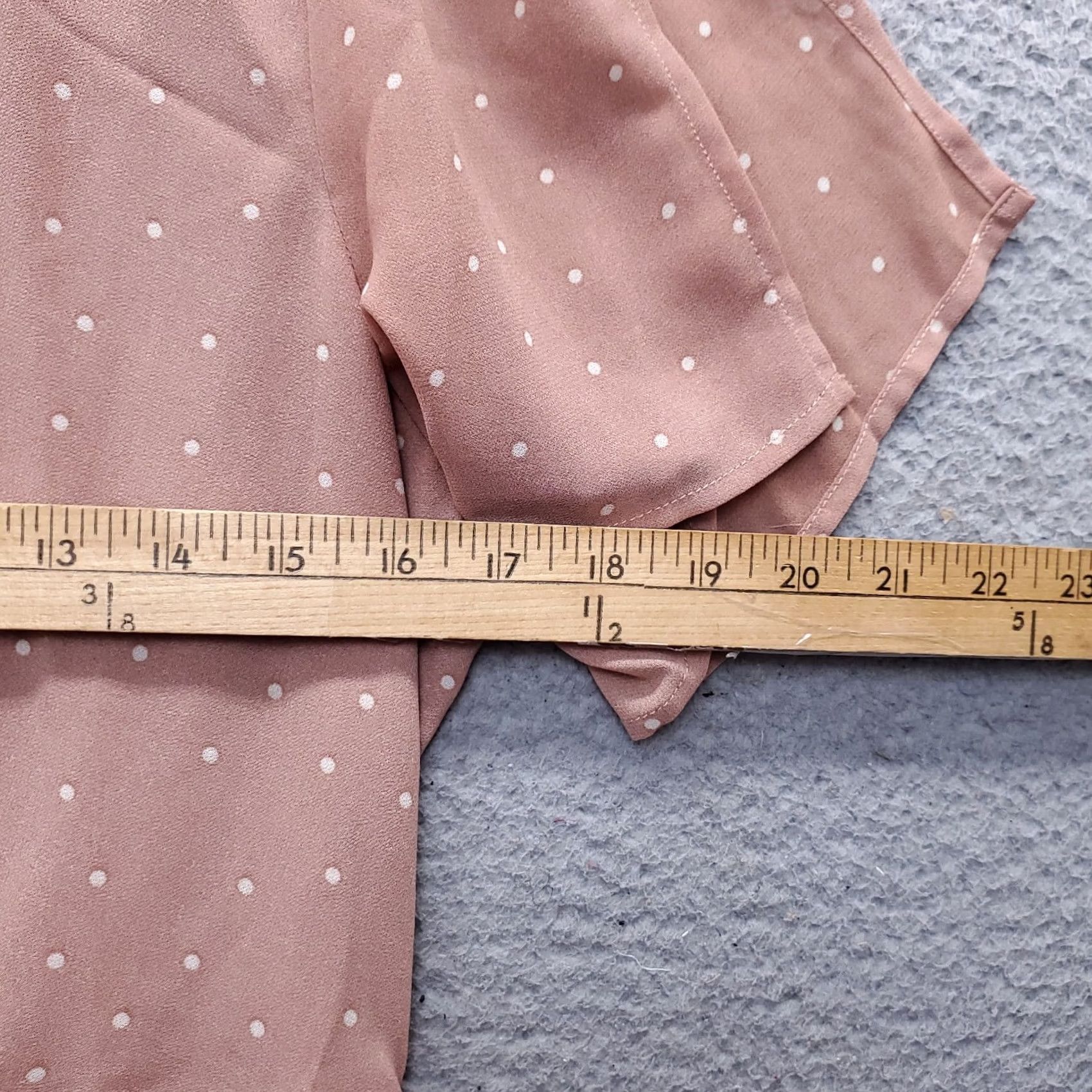 ASTR The Label ASTR The Label Blouse Top Women M Multi Polka Dot Slit Sleeve Knotted Front V-Neck Buttonless Pullover Casual Shirt Size M / US 6-8 / IT 42-44 - 4 Thumbnail