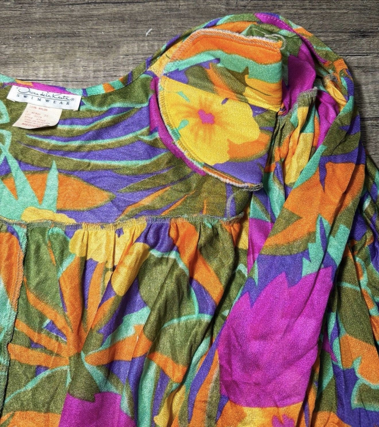 Oscar De La Renta Vintage Oscar de la Renta Swimwear Abstract Print Cover-Up Size M / US 6-8 / IT 42-44 - 5 Thumbnail