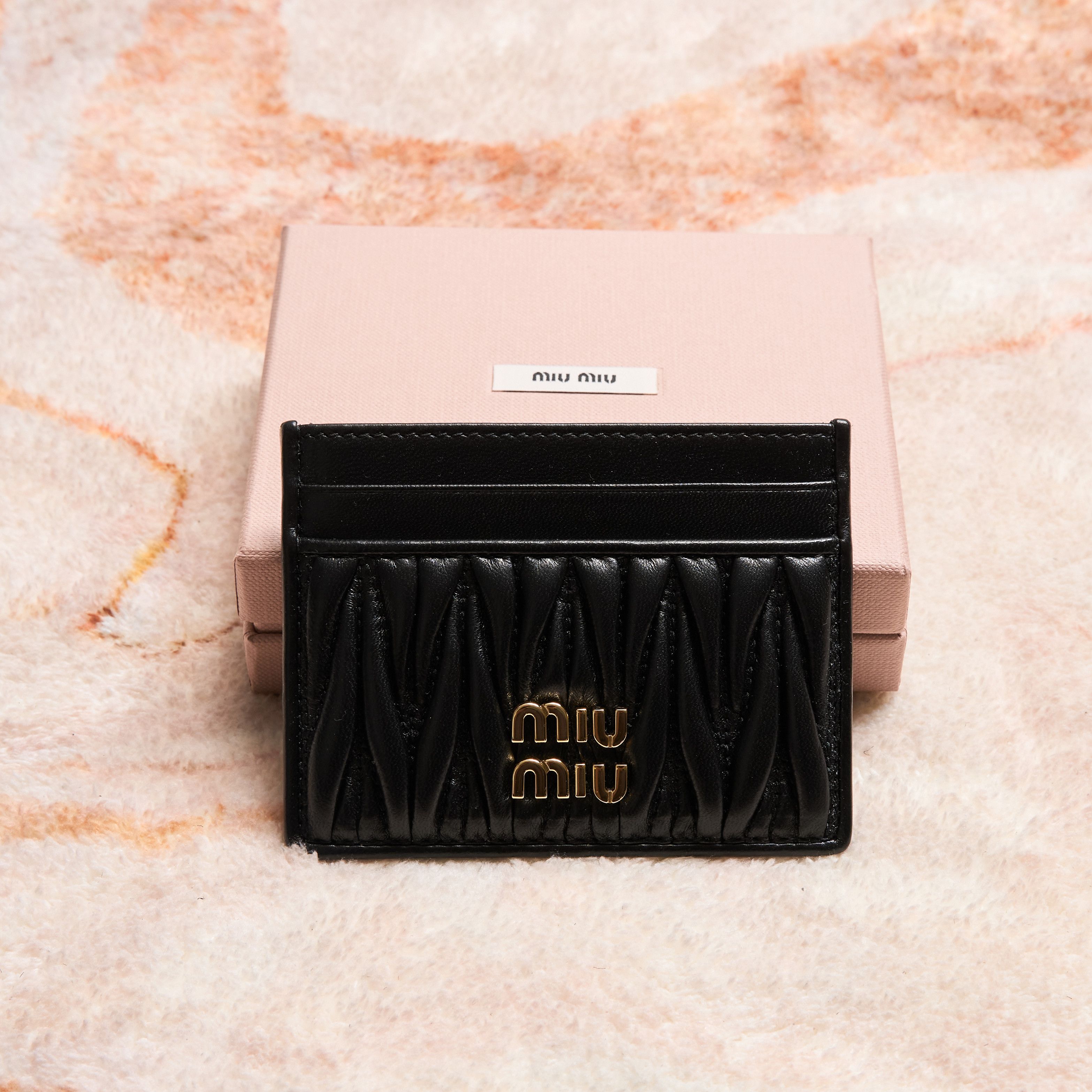 Miu Miu MIU MIU Matelassé Nappa Leather Card Holder | Grailed
