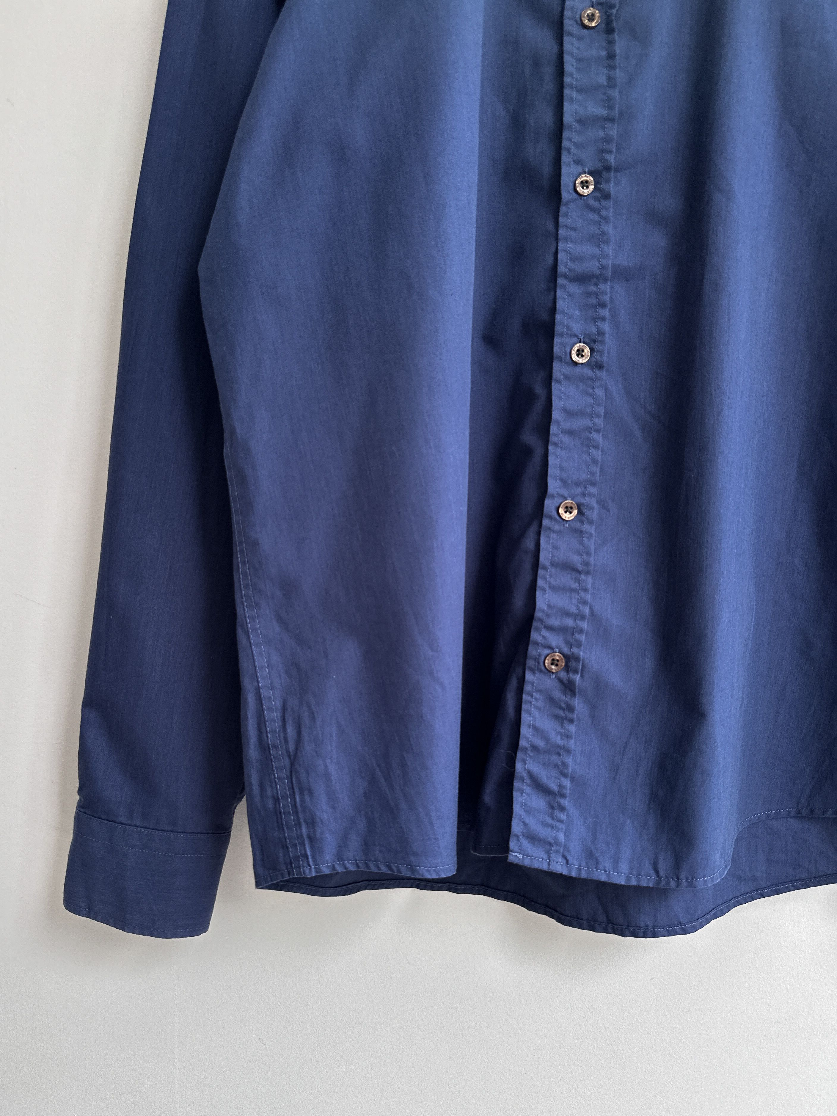 Hugo Boss Hugo Boss Blue Shirt Button Up Size US XL / EU 56 / 4 - 4 Thumbnail