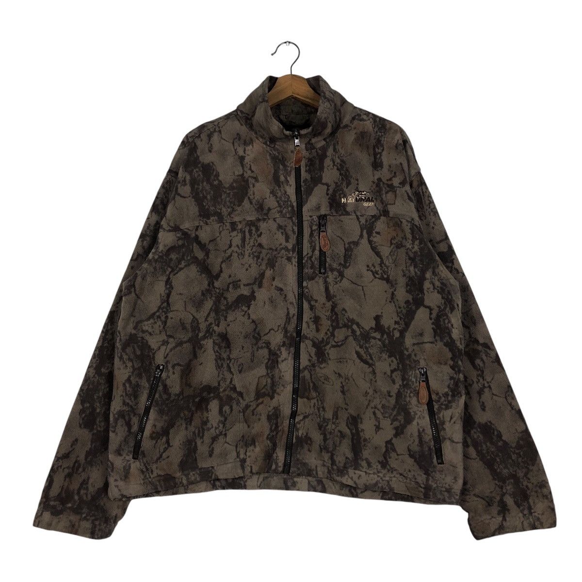 Japanese Brand 📌Vintage Zippet Fleece Jacket National Gear Hunting Design Size US M / EU 48-50 / 2 - 2 Thumbnail