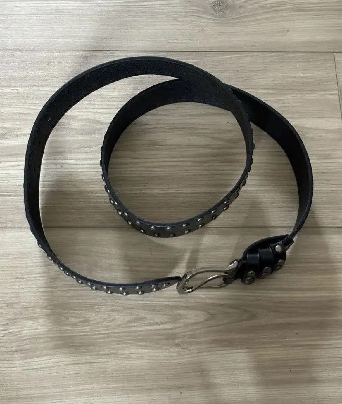 Japanese Brand × Vintage H1 - Vintage Rock Studded Belt (black) Size 32 - 6 Thumbnail