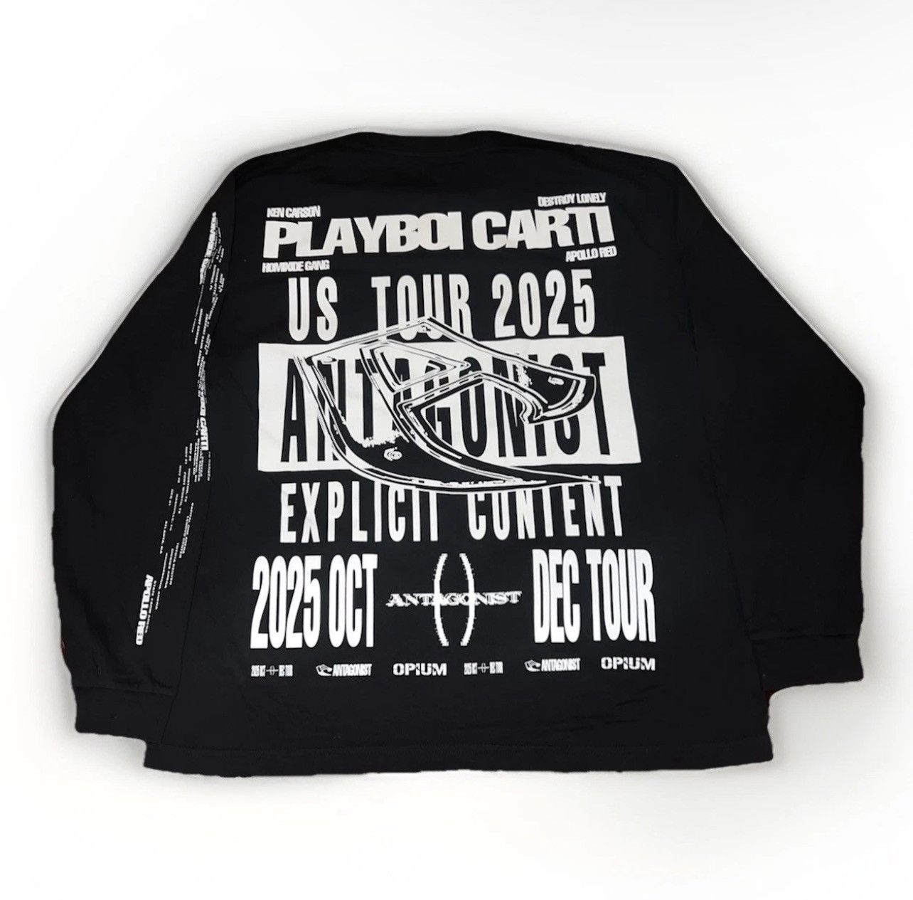 Playboi Carti Playboi Carti Antagonist Tour Opium Label L/S Size XL Size US XL / EU 56 / 4 - 1 Thumbnail
