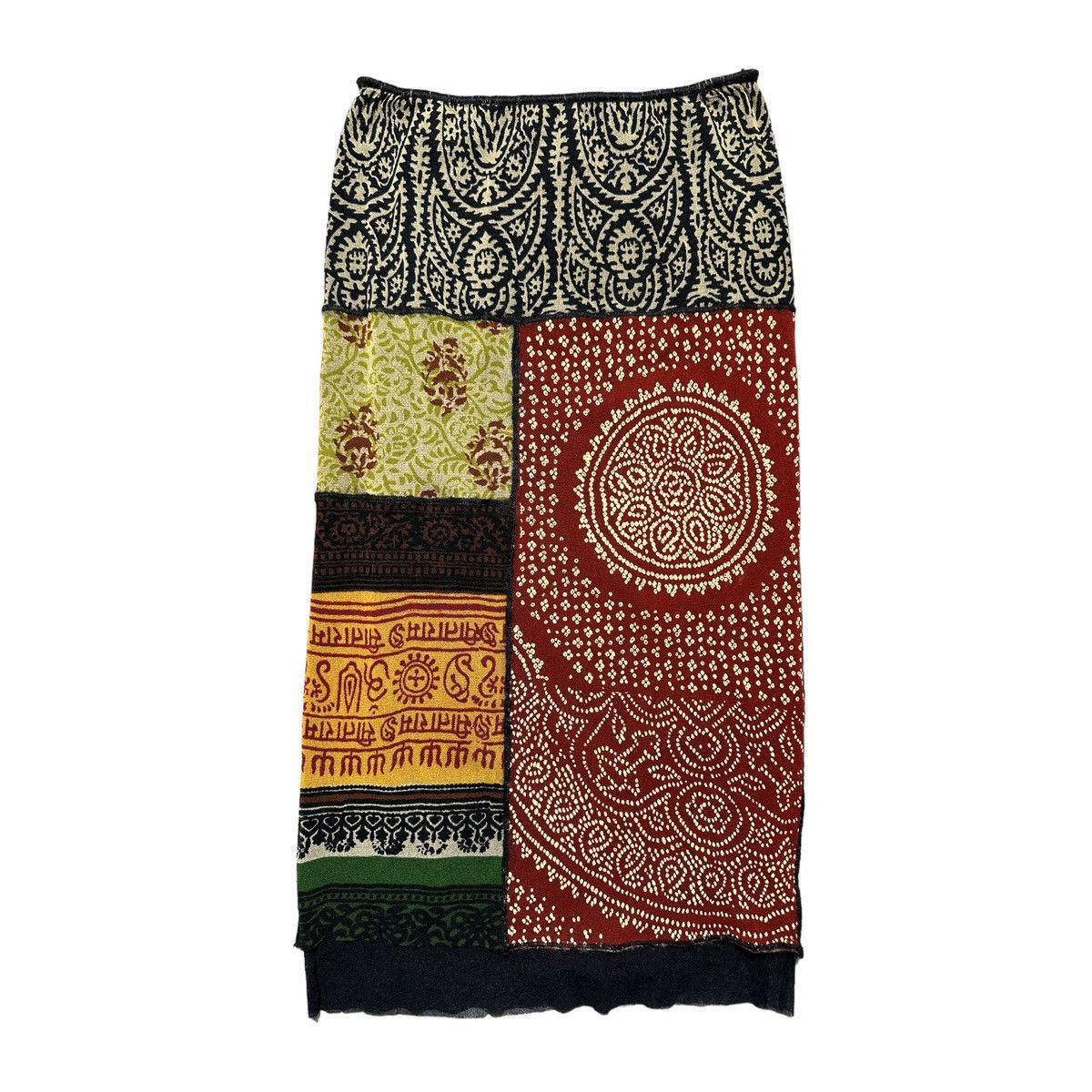 Jean Paul Gaultier Tribal mesh patchwork skirt Size 27" / US 4 / IT 40 - 1 Thumbnail