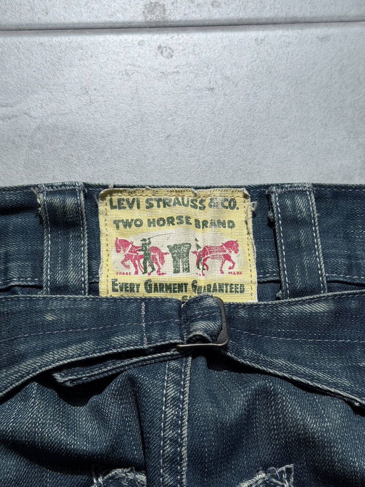 Levi's Vintage Levis Engineered Buckel Back Washed Denim Jeans Size US 34 / EU 50 - 3 Thumbnail