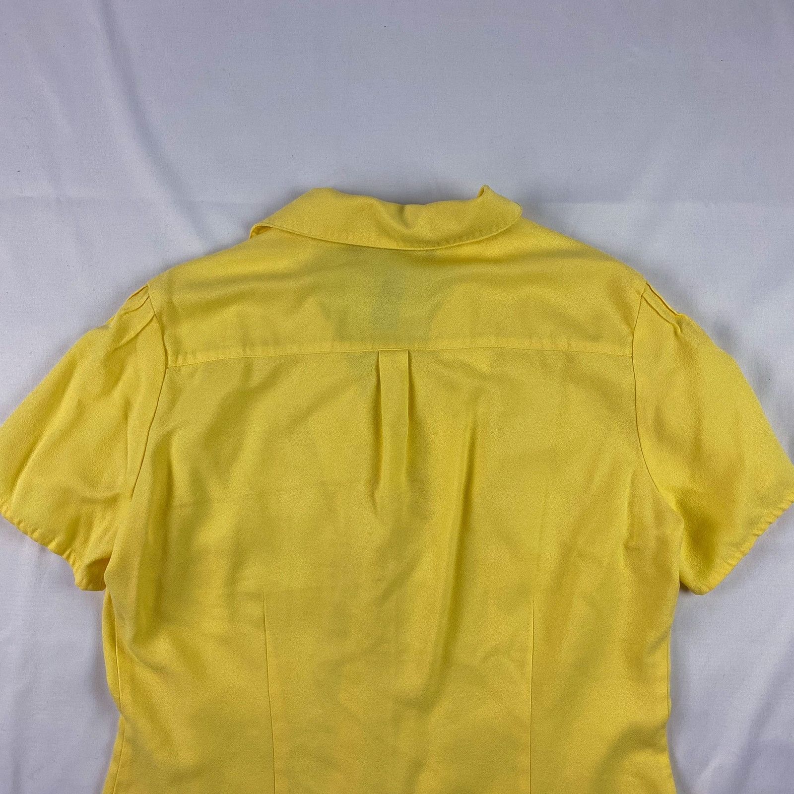 Vintage Sag Harbor Vintage Yellow Button Front Blouse Womens Small Size S / US 4 / IT 40 - 8 Thumbnail