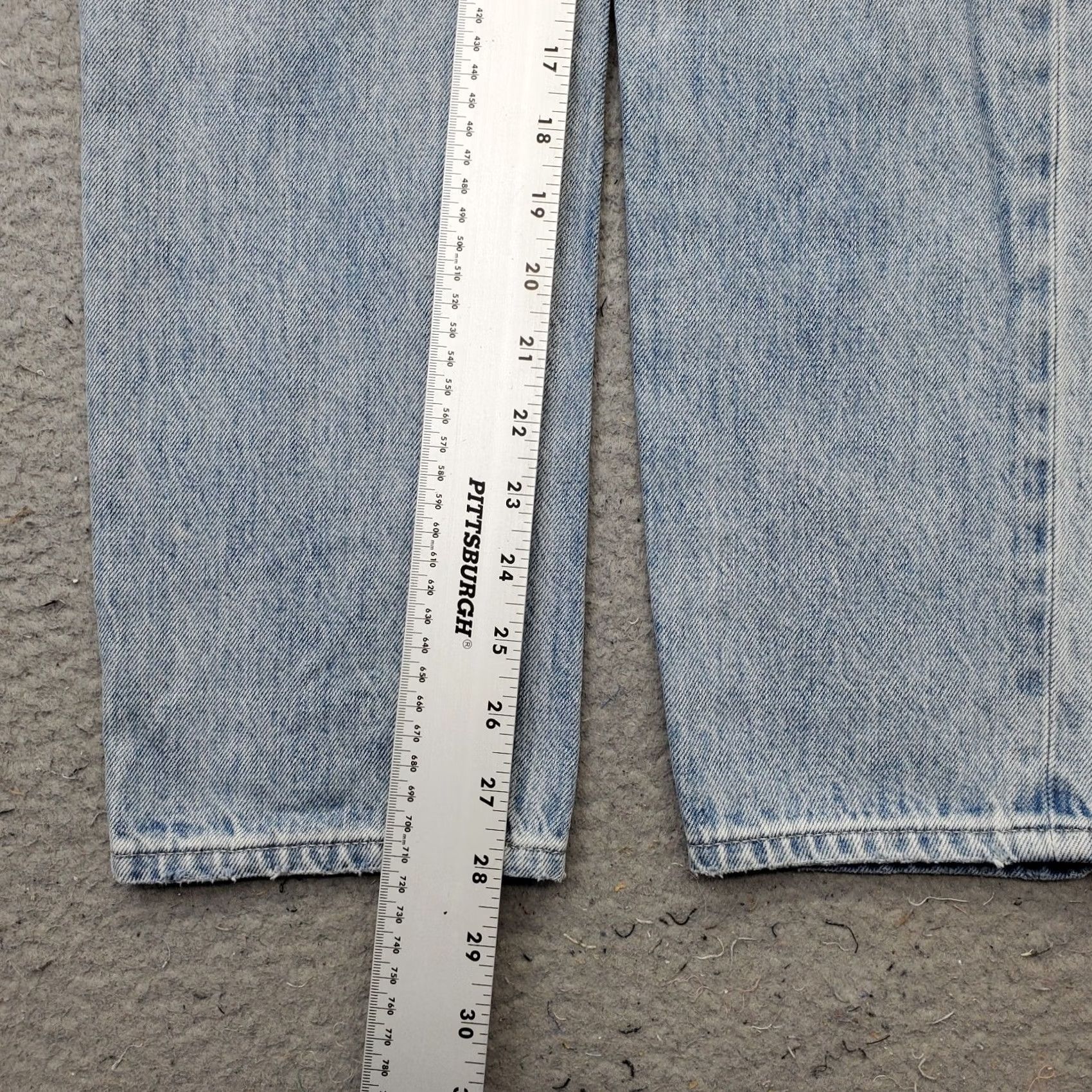 Madewell Madewell Womens Size 27 Blue Denim Distressed Straight Jeans Size 27" / US 4 / IT 40 - 4 Thumbnail