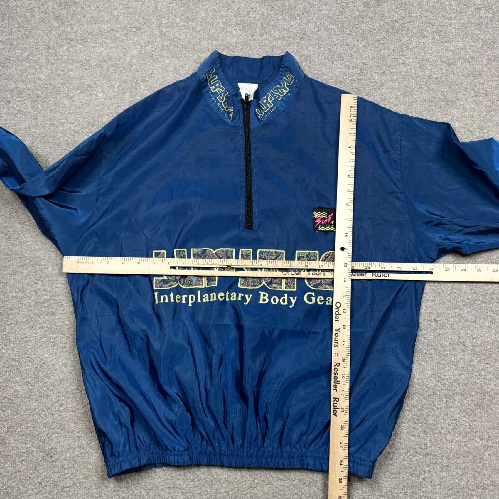 Vintage Vintage Surf Style Jacket Men's L Blue 90s Windbreaker/Softshell Nylon Zip Quarter 1/4 Zip Logo Size US L / EU 52-54 / 3 - 4 Thumbnail