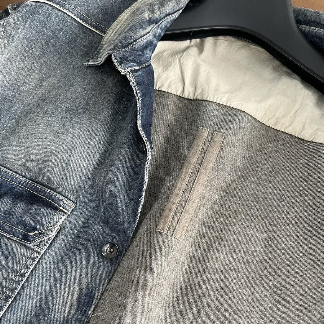 Rick Owens Drkshdw Rick Owens DRKSHDW Hustler Denim Jacket Size US XL / EU 56 / 4 - 6 Thumbnail