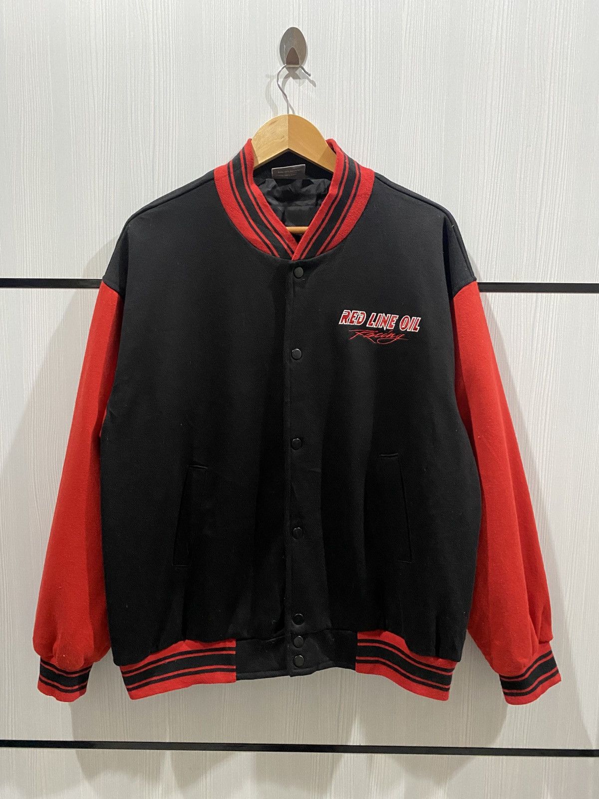 Other Vintage Red Line Oil Racing Varsity Jacket Size US XL / EU 56 / 4 - 3 Thumbnail