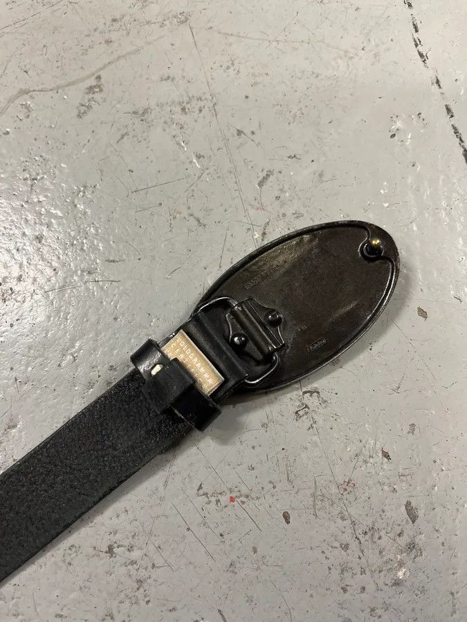 John Galliano 2000s Galliano Wire Buckle Black Leather Belt Size ONE SIZE - 7 Thumbnail