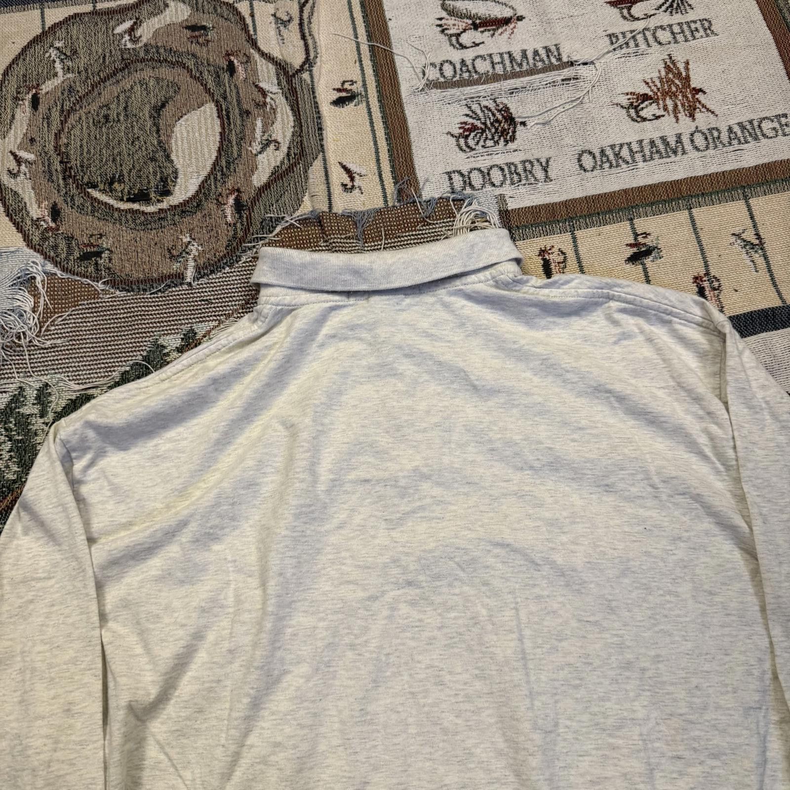 Polo Ralph Lauren POLO By Ralph Lauren Grey/White Long Sleeve Polo shirt Size US XL / EU 56 / 4 - 5 Thumbnail