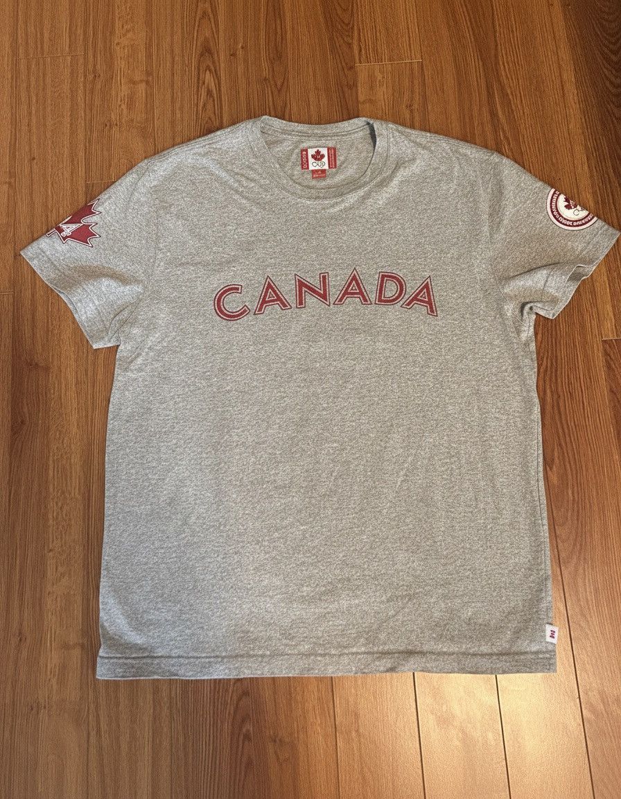 Roots 2004 Roots Athens Winter Olympics Canada Baggy Gray Tee Size US L / EU 52-54 / 3 - 3 Thumbnail