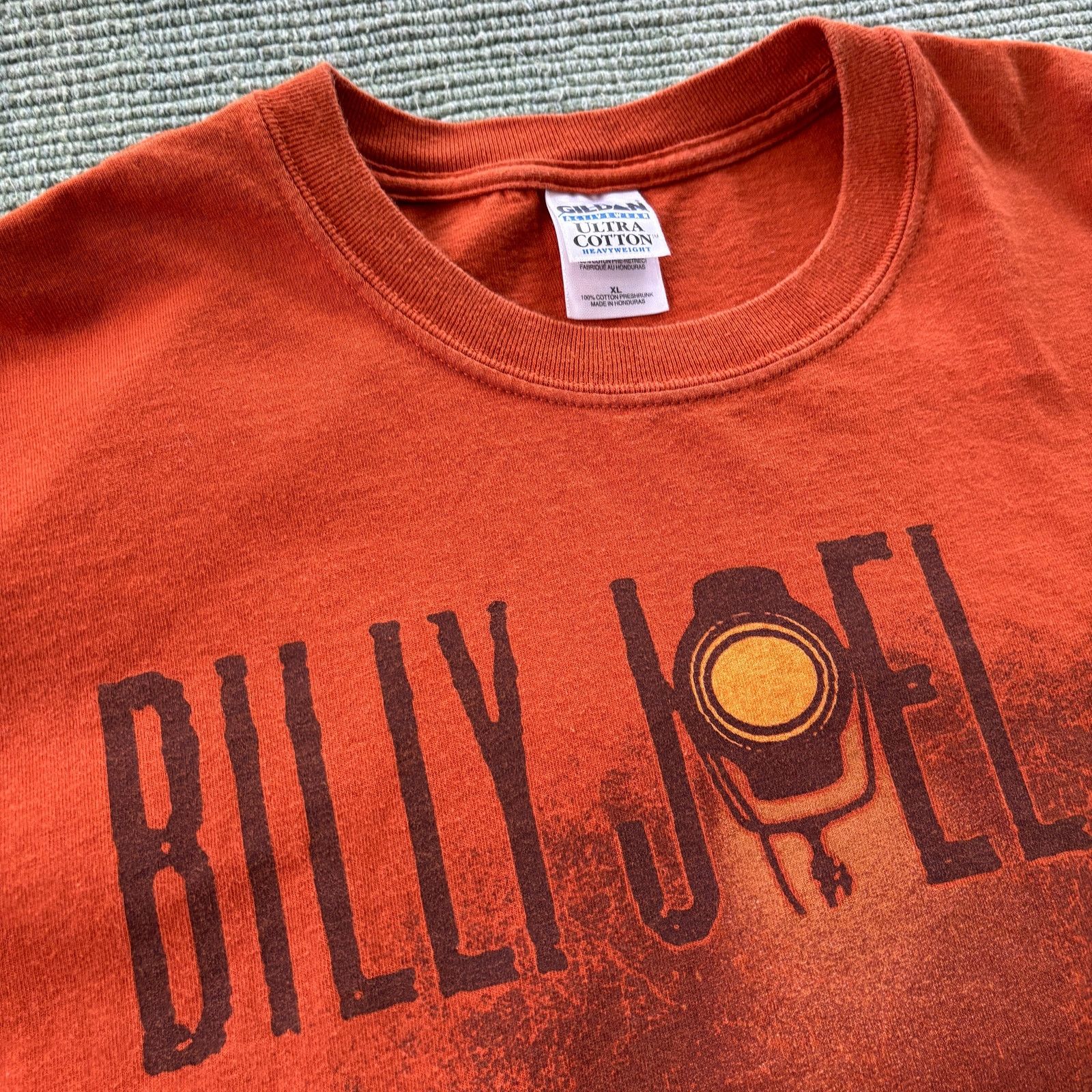 Gildan Vintage 2007 Billy Joel Concert Tee Shirt Sz XL Orange Size US XL / EU 56 / 4 - 5 Thumbnail