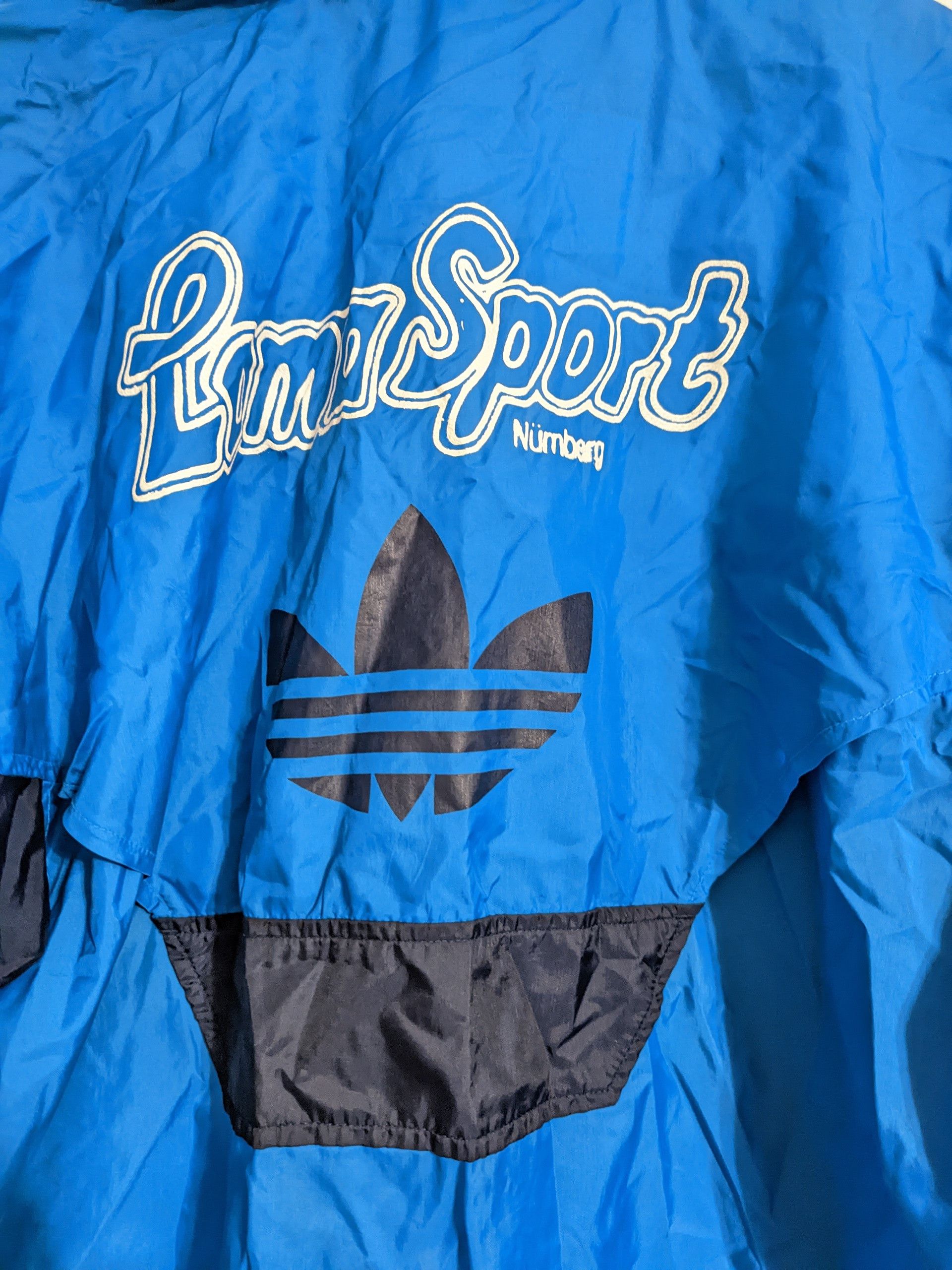 Adidas Vintage Adidas Trefoil Windbreaker 1990s Blue/Purple Taiwan Size US L / EU 52-54 / 3 - 2 Thumbnail
