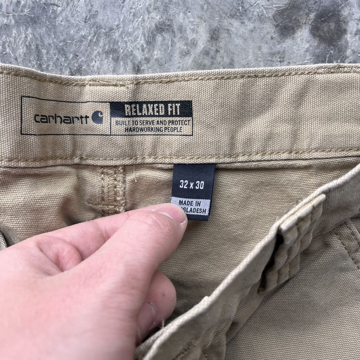 Carhartt × Vintage CRAZY Vintage Y2K Carhartt Beige Tan Work Pants 32x30 Size US 32 / EU 48 - 4 Thumbnail