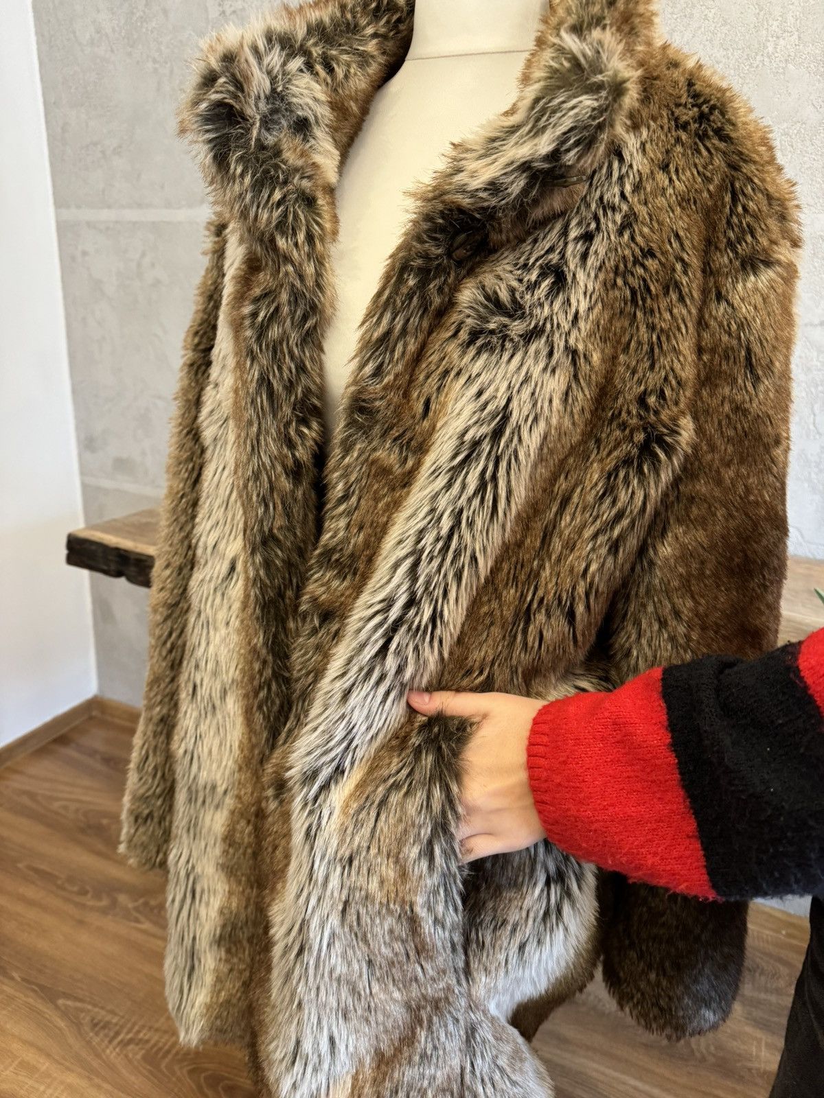 Japanese Brand Vintage Faux Fur coat avant garde if6was9 l.g.b. hysteric 00 Size L / US 10 / IT 46 - 3 Thumbnail