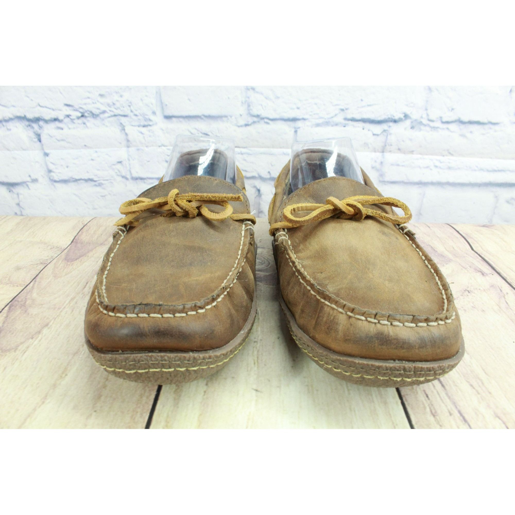L.L. Bean × Leather LL Bean Flannel-Lined Flexible Crepe Handsewn Slippers Size US 10 / EU 43 - 4 Thumbnail