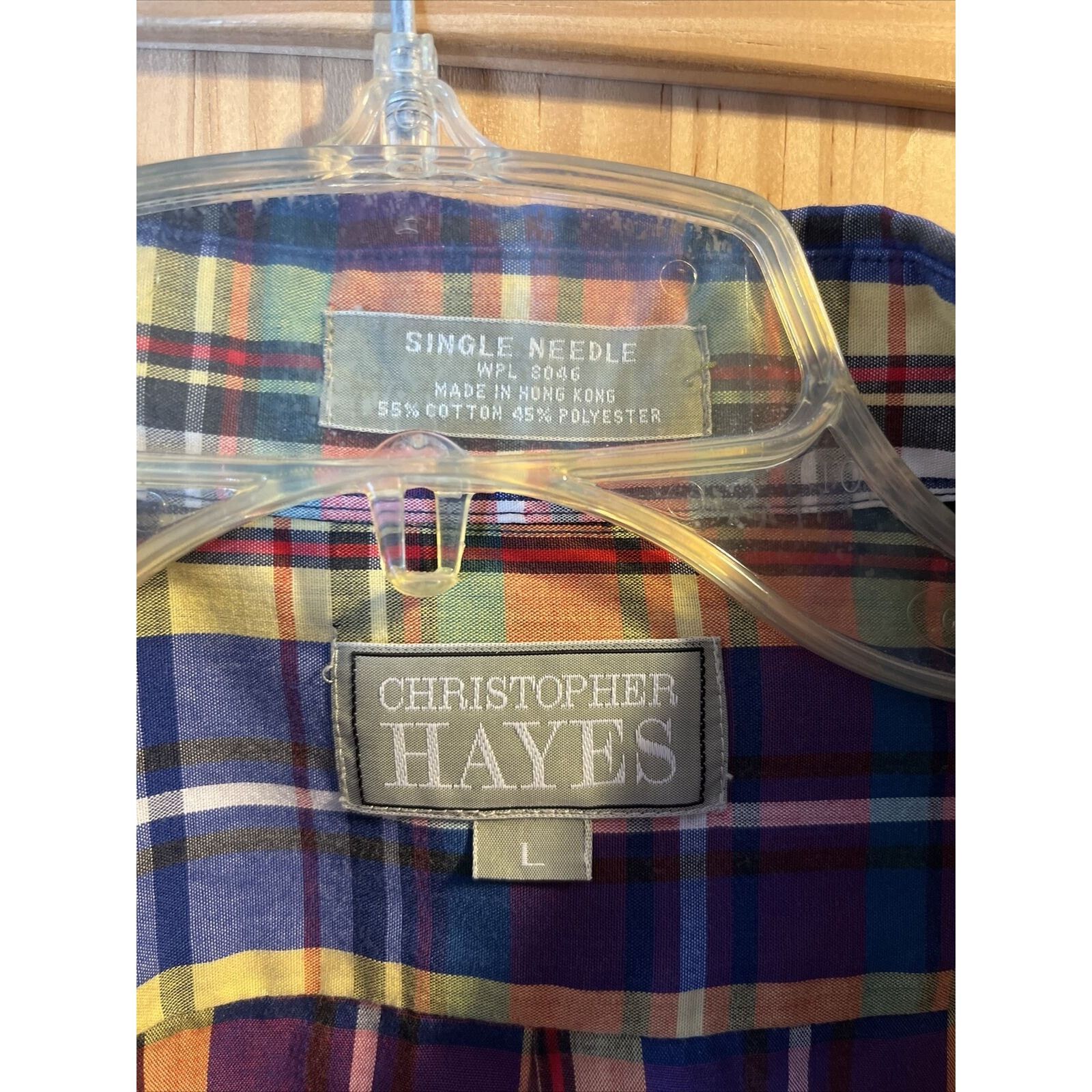 Other Christopher Hayes Men's L Multicolor Check LS Button Shirt Size US L / EU 52-54 / 3 - 2 Thumbnail