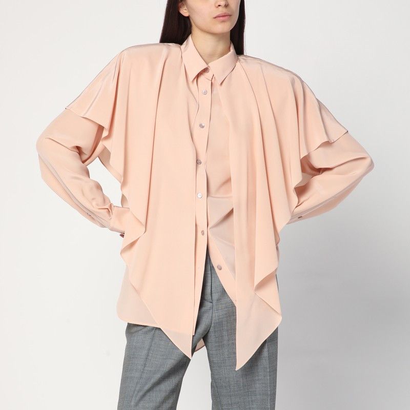 Stella McCartney Stella Mccartney Pink Silk Shirt Size XS / US 0-2 / IT 36-38 - 1 Thumbnail