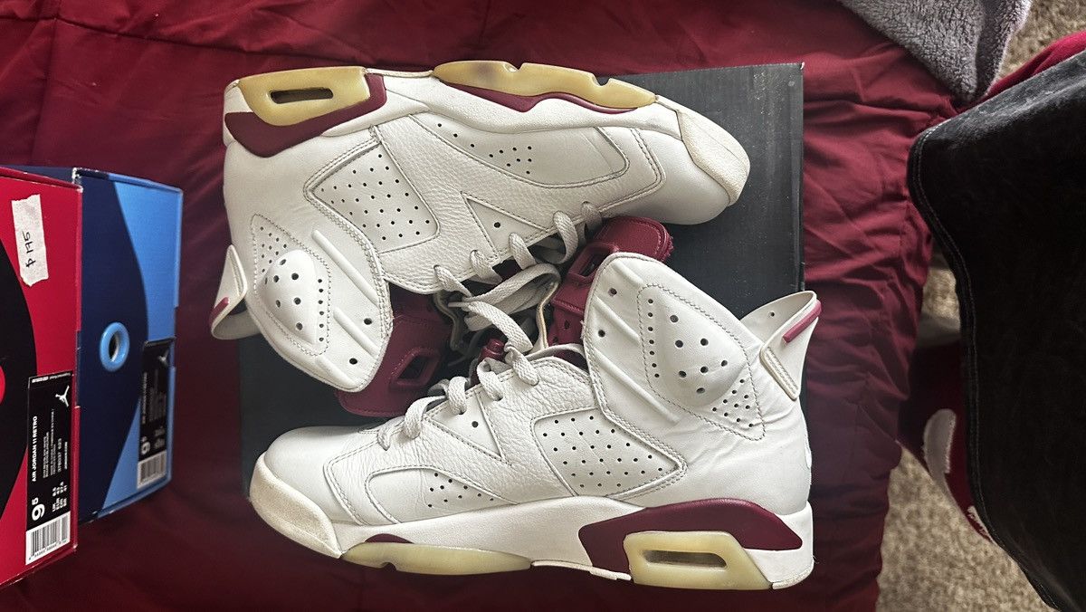 Jordan Brand Jordan 6 Maroon Size US 9.5 / EU 42-43 - 3 Thumbnail