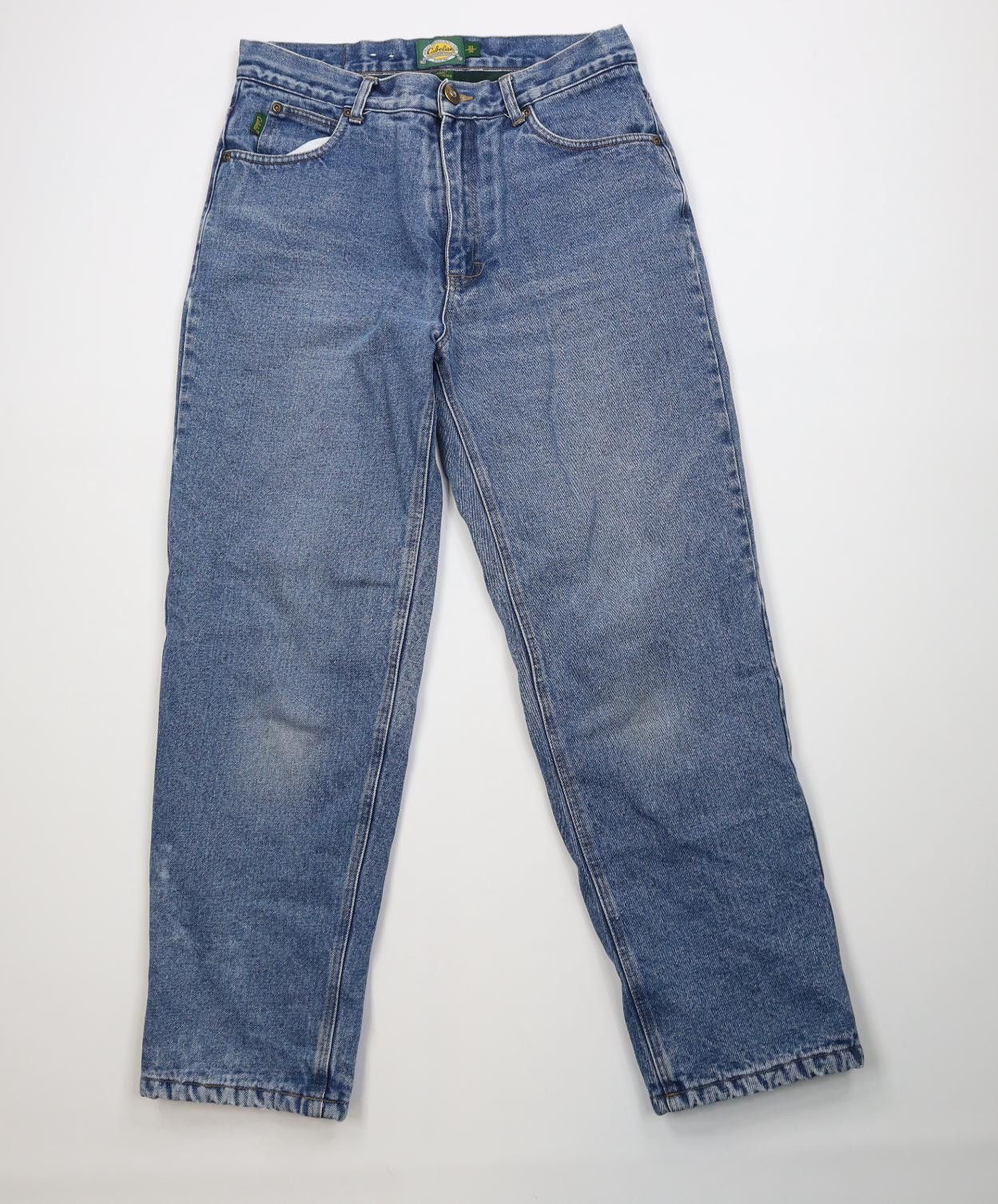 Cabelas Vintage 90s Cabelas Heavyweight Fleece Lined Denim Jeans Size US 32 / EU 48 - 2 Thumbnail