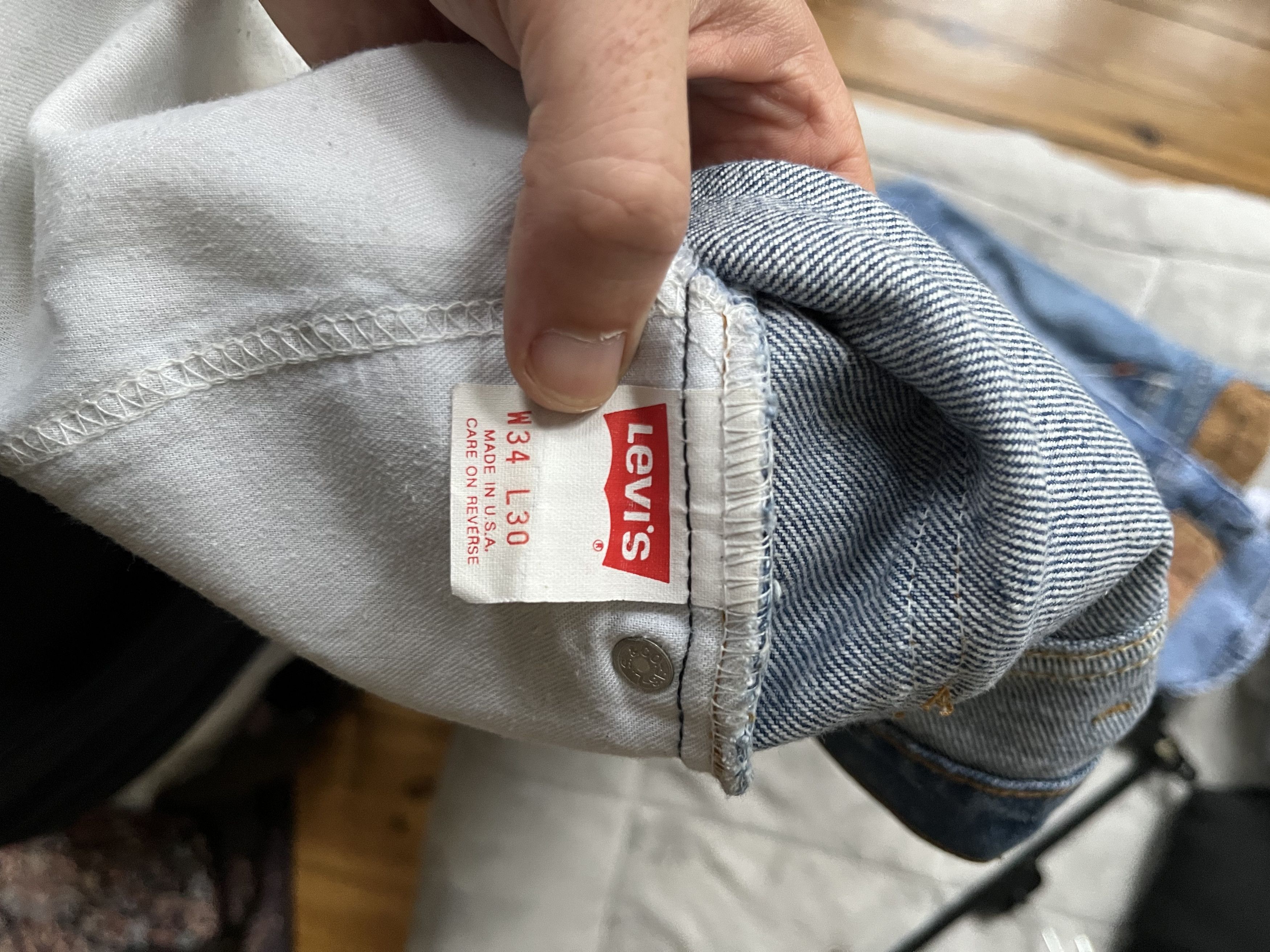 Levi's Vintage Levis 505 Jeans, Made In USA, W34 (=W32 heute), L30 Size US 34 / EU 50 - 6 Thumbnail