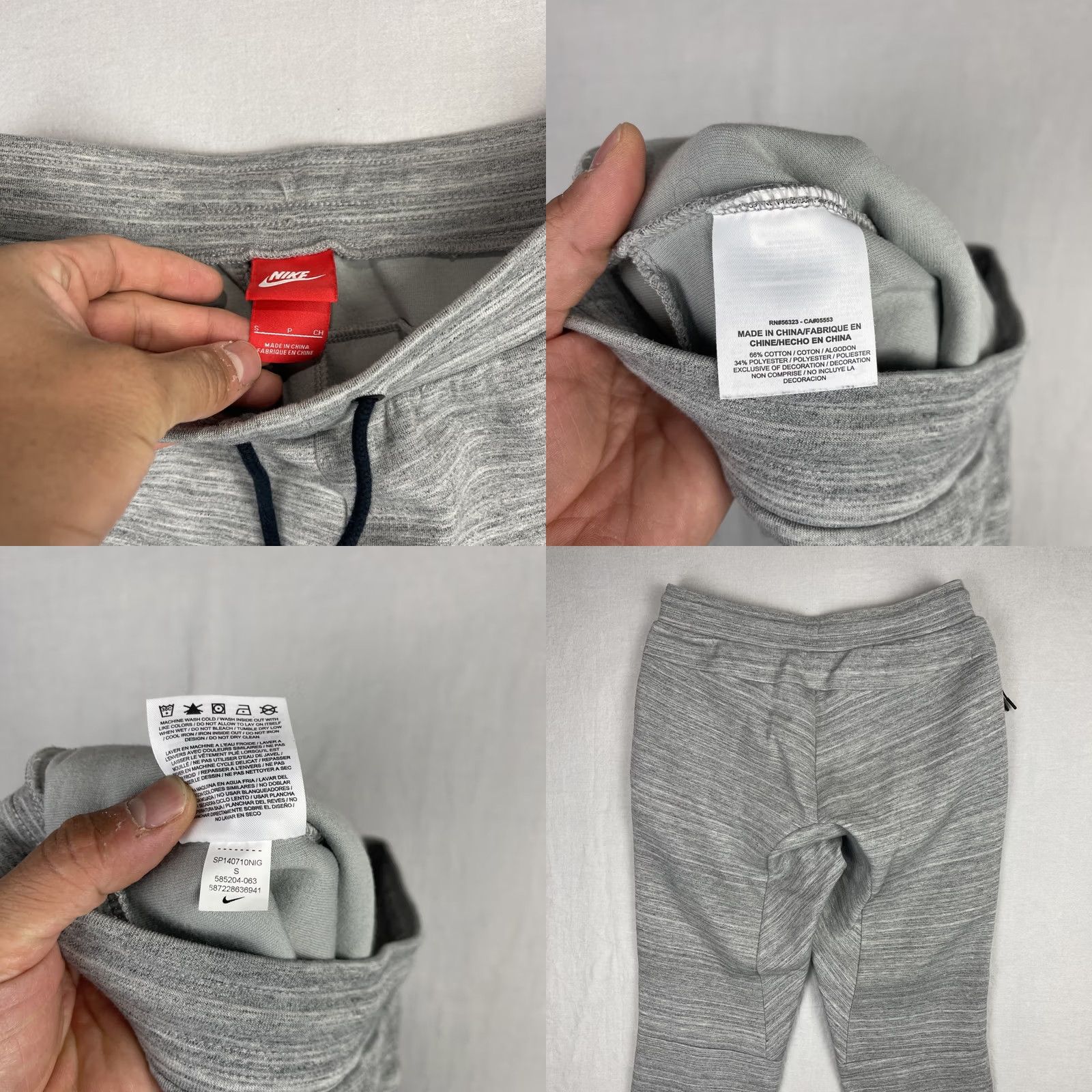 Nike Nike Tech Fleece Pants Mens Small Gray Joggers Tapered Heather Gym 585204-063 Size US 29 - 9 Thumbnail