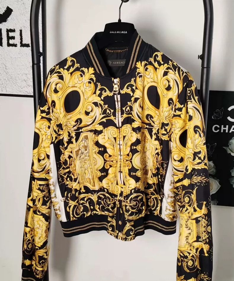 Versace Versace Baroque gold cotton jacket Size US M / EU 48-50 / 2 - 1 Thumbnail