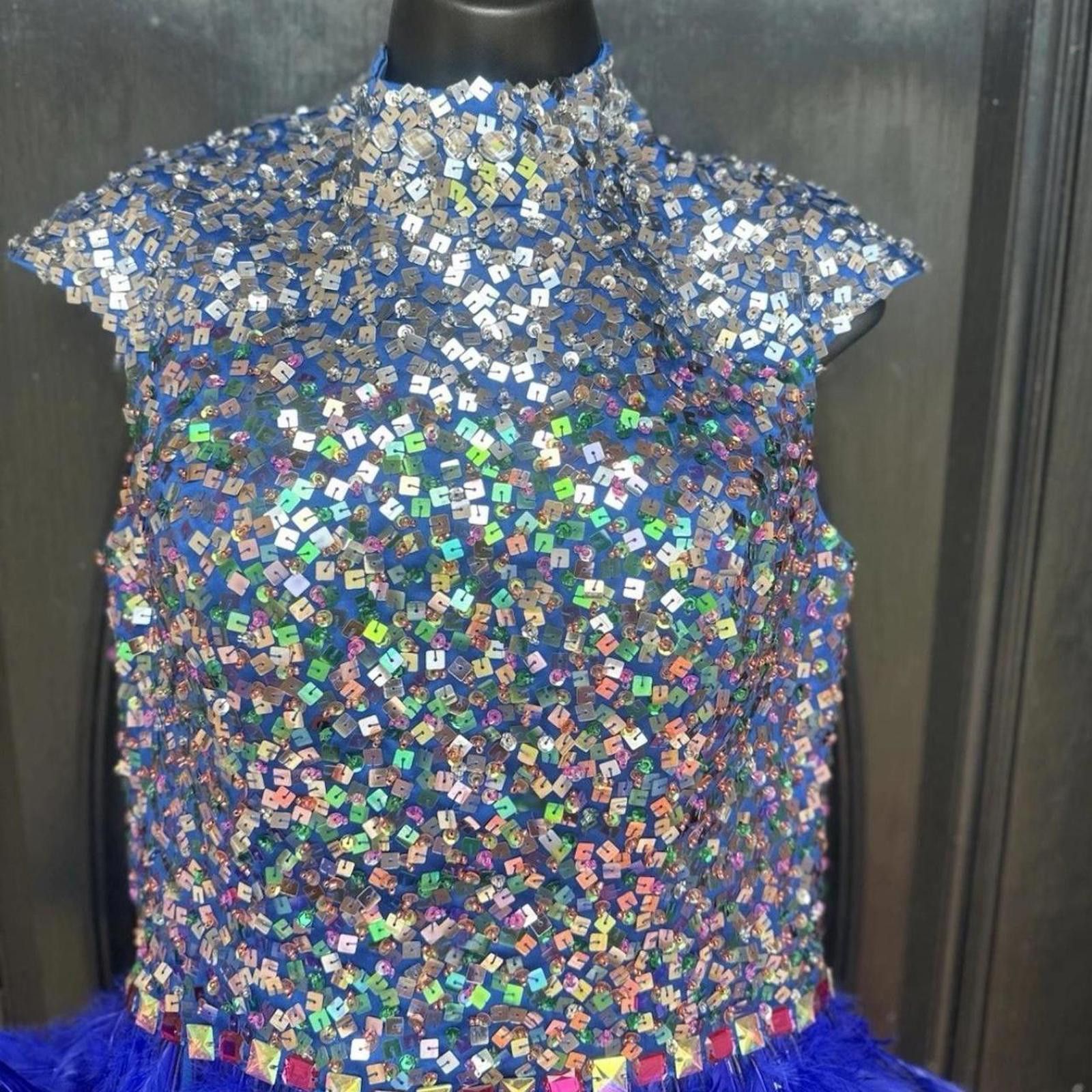 Other Sparkly dress with feather skirt #partydress #glamour Size S / US 4 / IT 40 - 2 Thumbnail