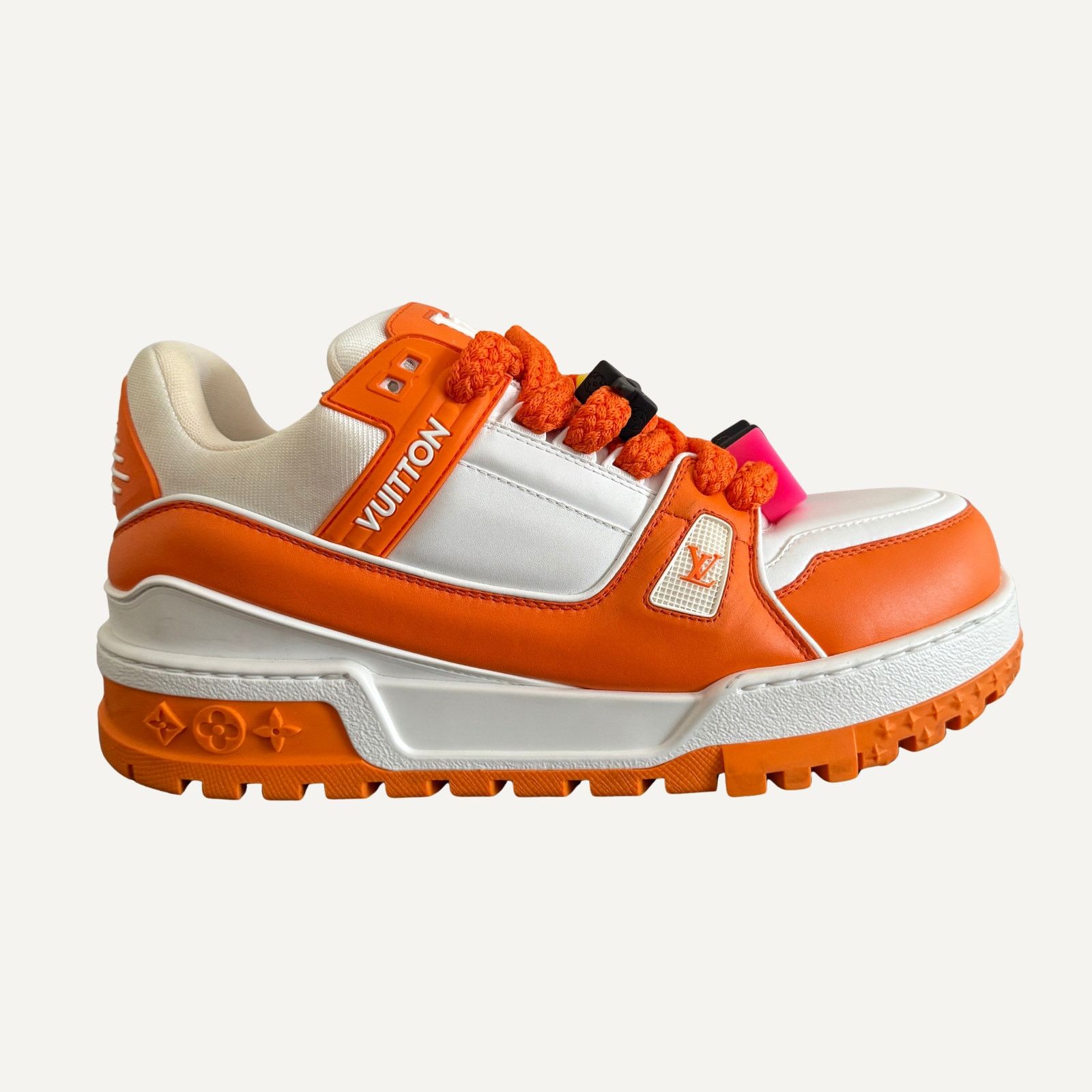 Louis Vuitton Size 10US - Louis Vuitton Men's Leather Maxi Trainer Orange Size US 10 / EU 43 - 2 Thumbnail