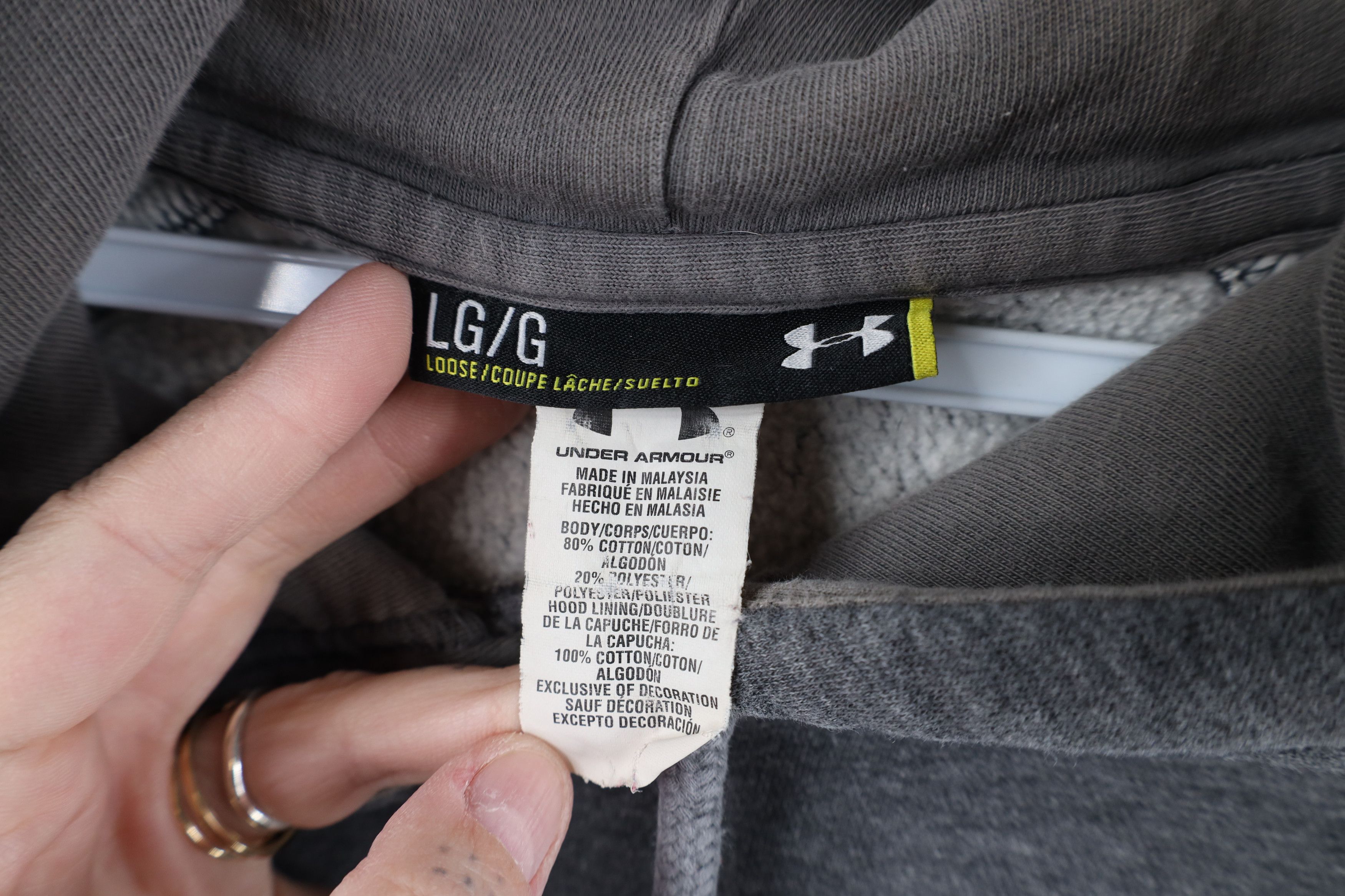 Under Armour Under Armour Center Logo Heavyweight Hoodie Sweatshirt Gray Size US L / EU 52-54 / 3 - 9 Thumbnail
