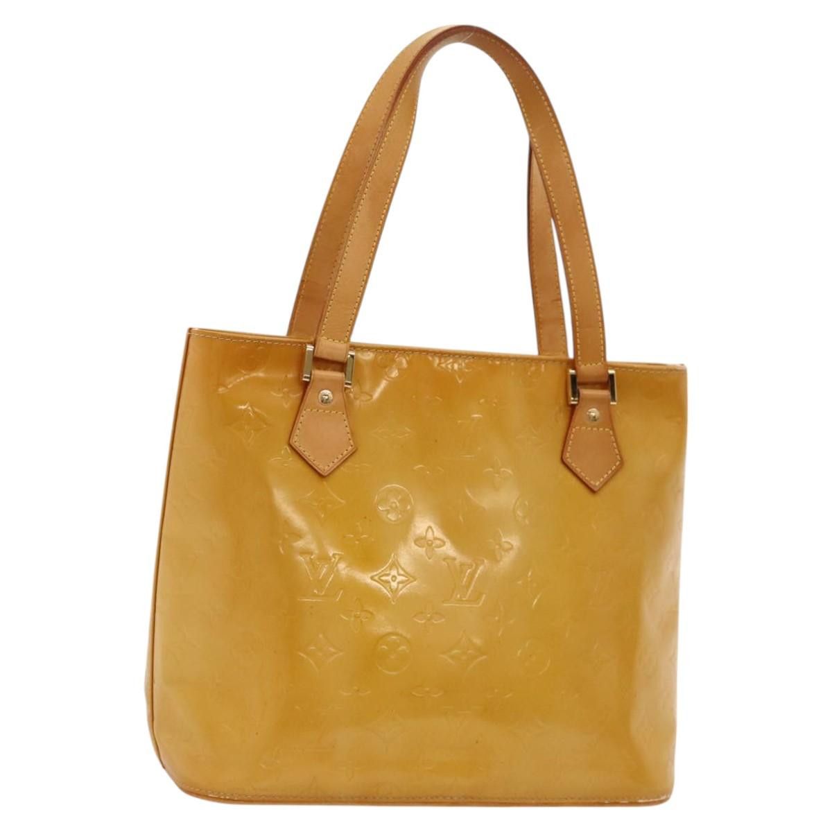 LOUIS VUITTON Monogram Vernis Houston Hand Bag Beige M91004