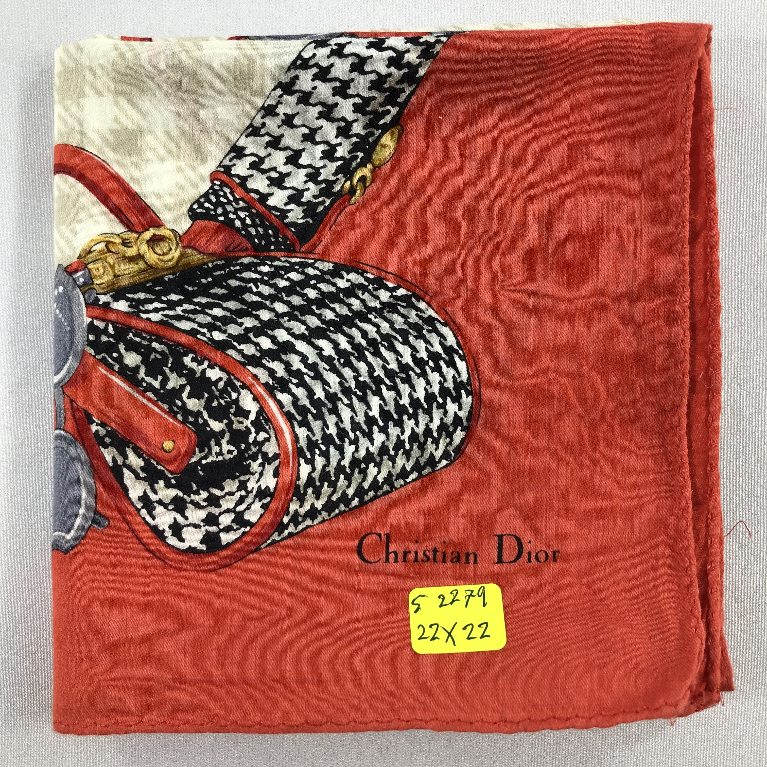 Vintage Christian Dior Bandana / Handkerchief / Neckerchief - S2279 Size ONE SIZE - 5 Thumbnail