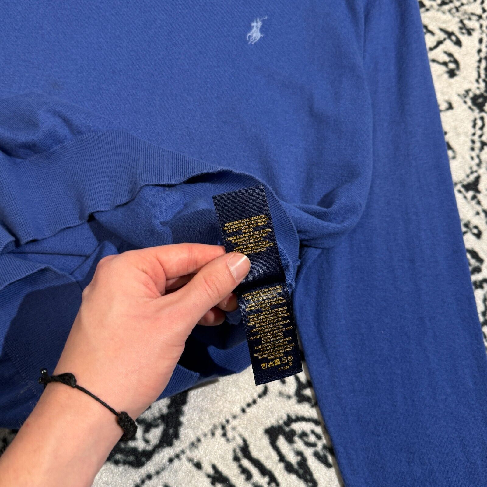 Ralph Lauren × Vintage Vintage Ralph Lauren Blue Cotton Sweater Size XL Boho Y2K Size US XL / EU 56 / 4 - 12 Thumbnail