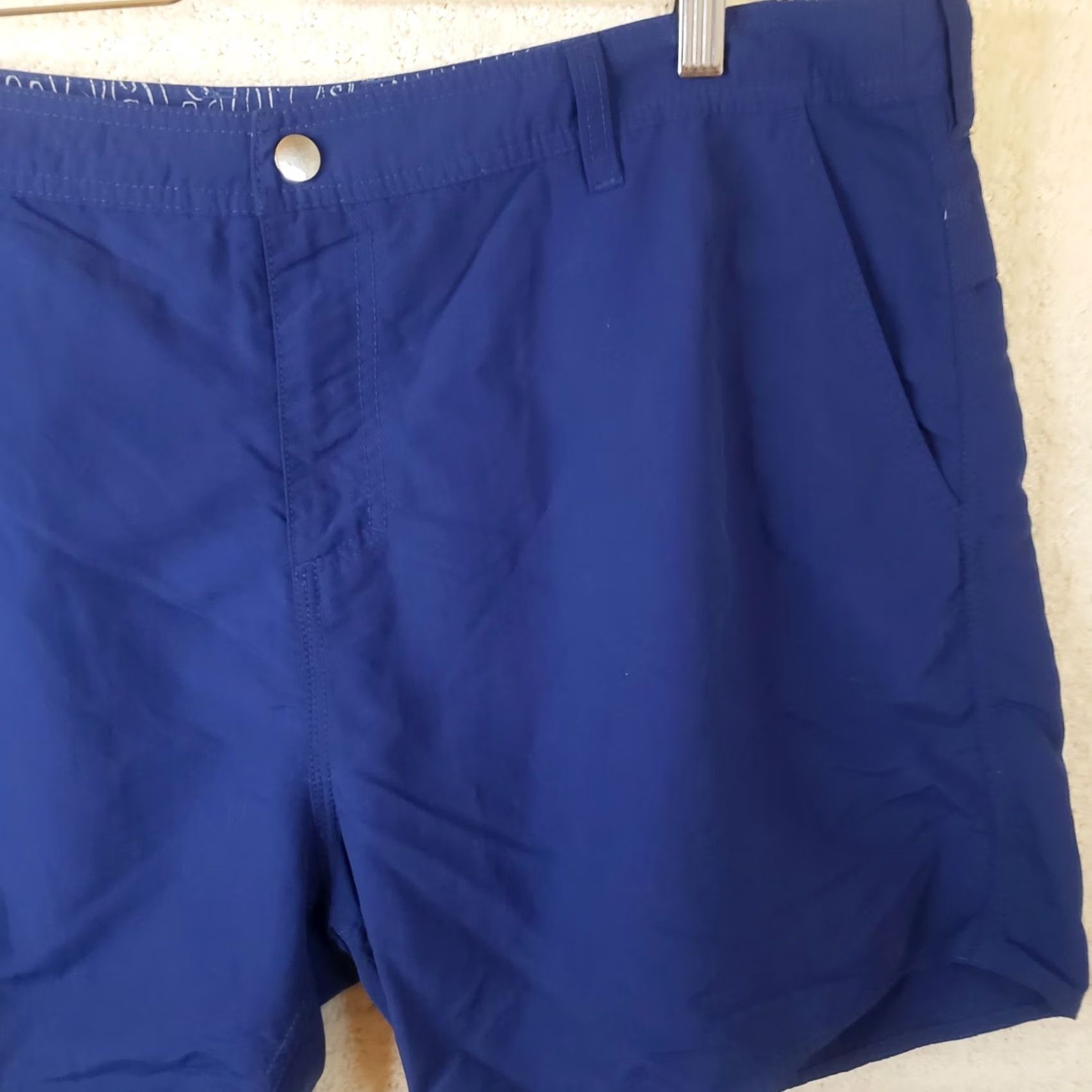 Vintage AFTCO Shorts Mens Cargo 38 Inseam 6" Blue Nylon Elastic Waist Pockets Quick Dry Casual Spring Summer Fall Beach Outdoor Mens Size US 38 / EU 54 - 4 Thumbnail