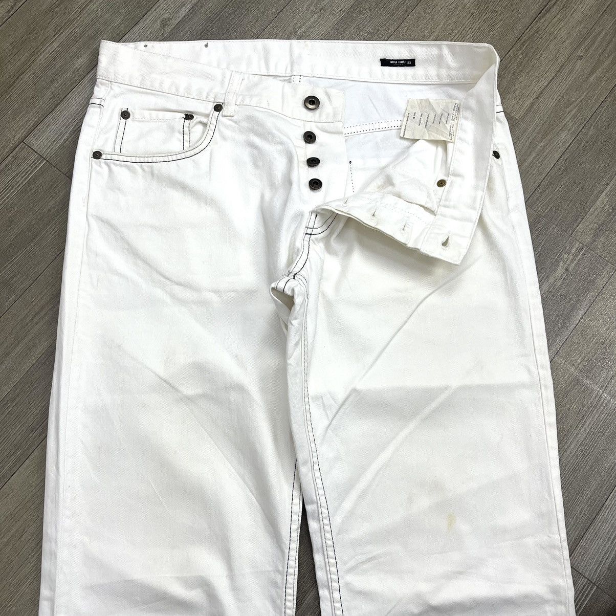 Miu Miu Miu Miu Denim White Pants Size US 30 / EU 46 - 3 Thumbnail