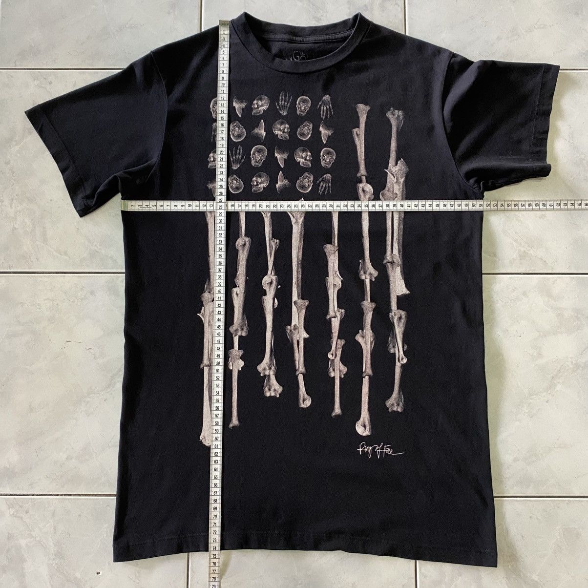 Ring Of Fire Ring Of Fire America Flag Skeleton X-ray Bones Graphic Tee Size US M / EU 48-50 / 2 - 17 Thumbnail