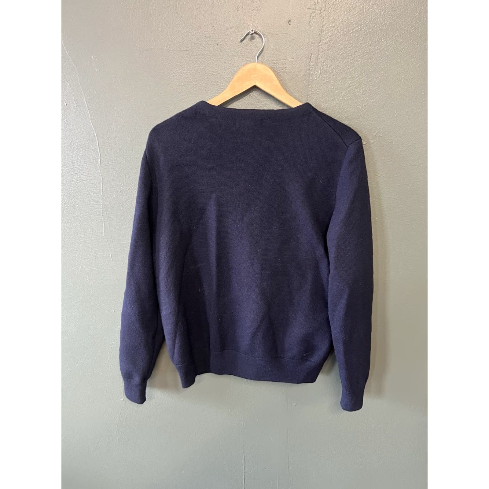 J.Crew J.CREW Sweater Cardigan Women XL Blue Full Zip Pockets Button Wool Knit Size XL / US 12-14 / IT 48-50 - 2 Thumbnail