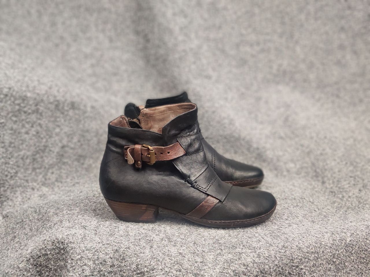 A.S.98 A.S.98 Airstep Itay Design Zip Buckle Boho Biker Ankle Boots Size US 8 / IT 38 - 6 Thumbnail