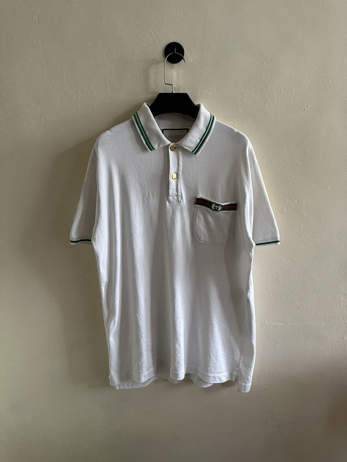 Gucci Gucci Web Tip Polo Shirt Size US XS / EU 42 / 0 - 1 Thumbnail