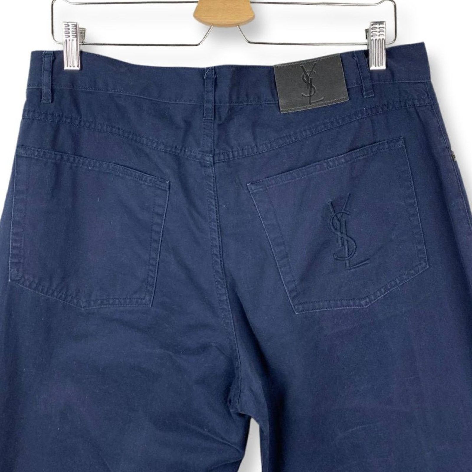Yves Saint Laurent Yves Saint Laurent YSL Logo Navy Pants Size US 34 / EU 50 - 3 Thumbnail