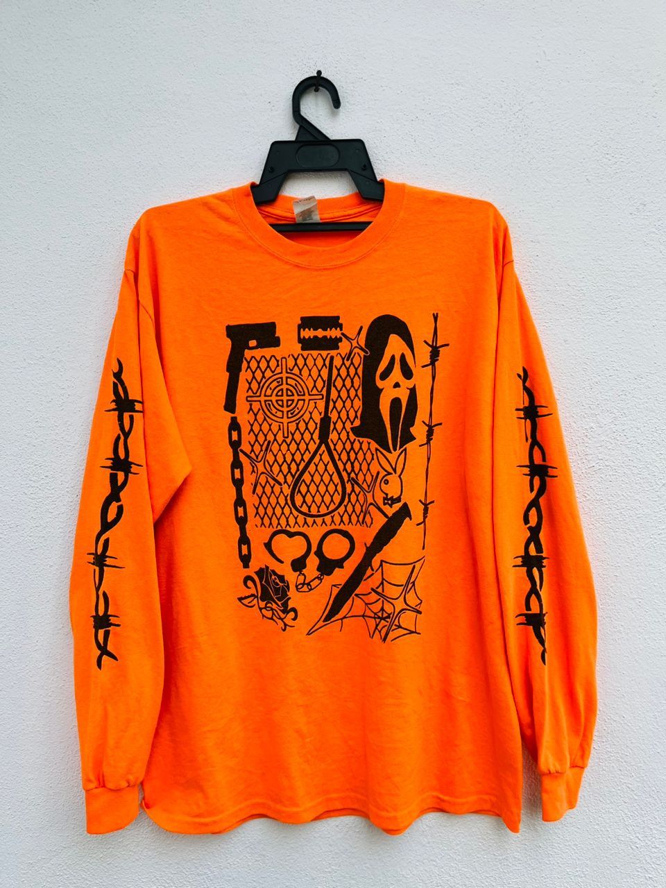 Japanese Brand × Vintage Vintage Scary Face Hip Hop Streetwear Fashion Style Size US L / EU 52-54 / 3 - 1 Thumbnail