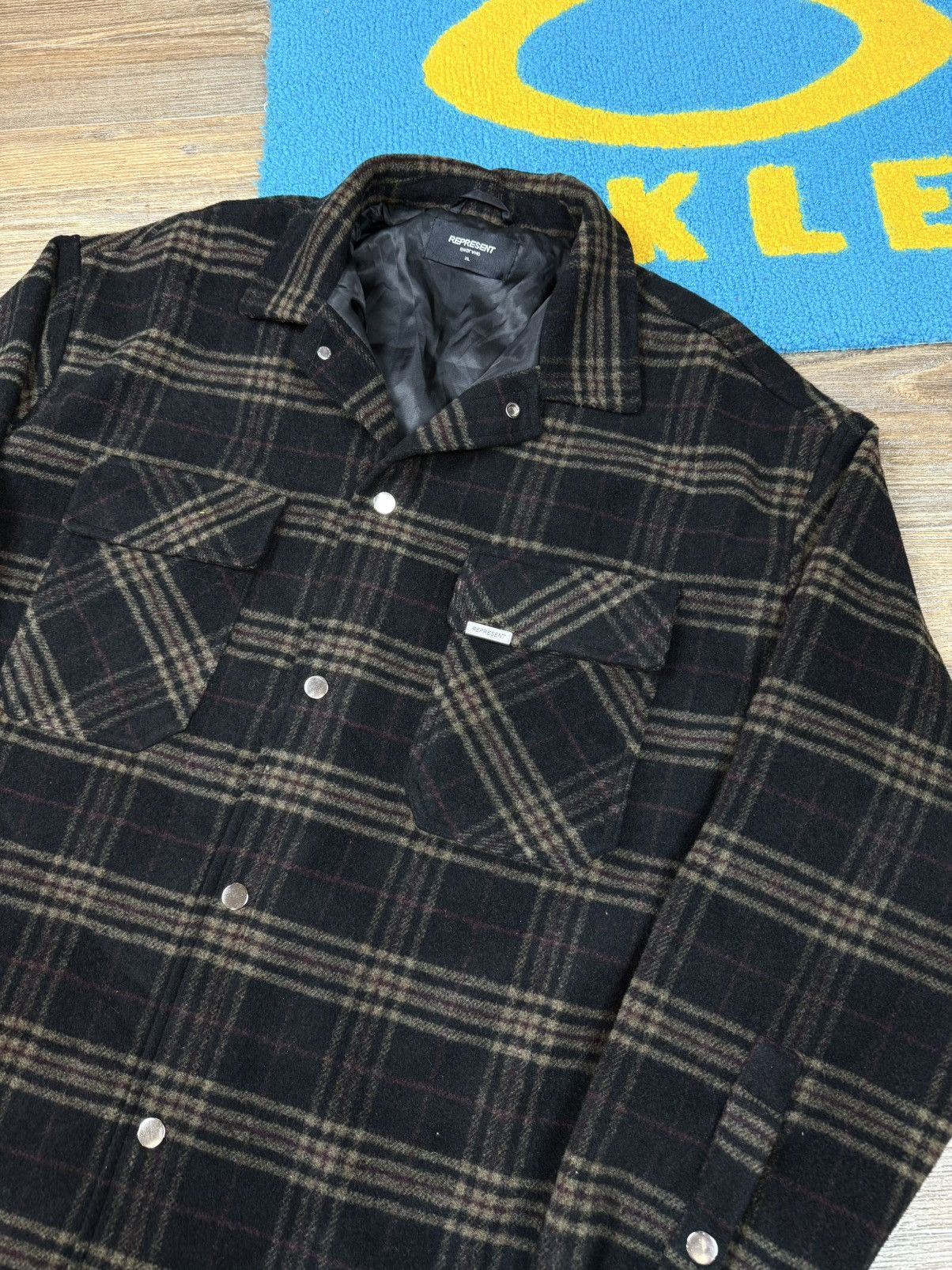 Represent Clo. Represent Oversized Brown Checkered Flannel Jacket Size US XL / EU 56 / 4 - 3 Thumbnail