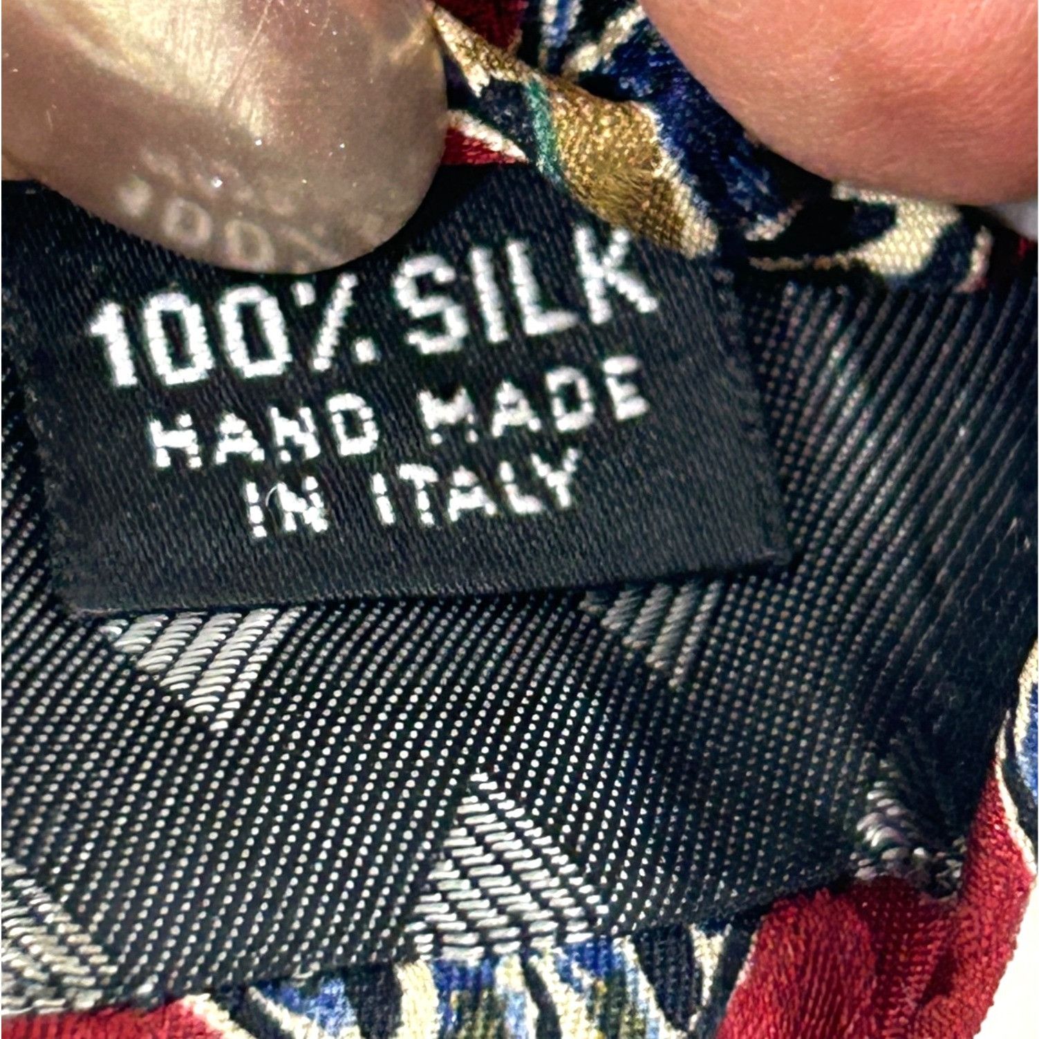 Other Today’s Man Silk Tie Vtg 90s Italy Geometric Checkered Burgu Size ONE SIZE - 5 Thumbnail