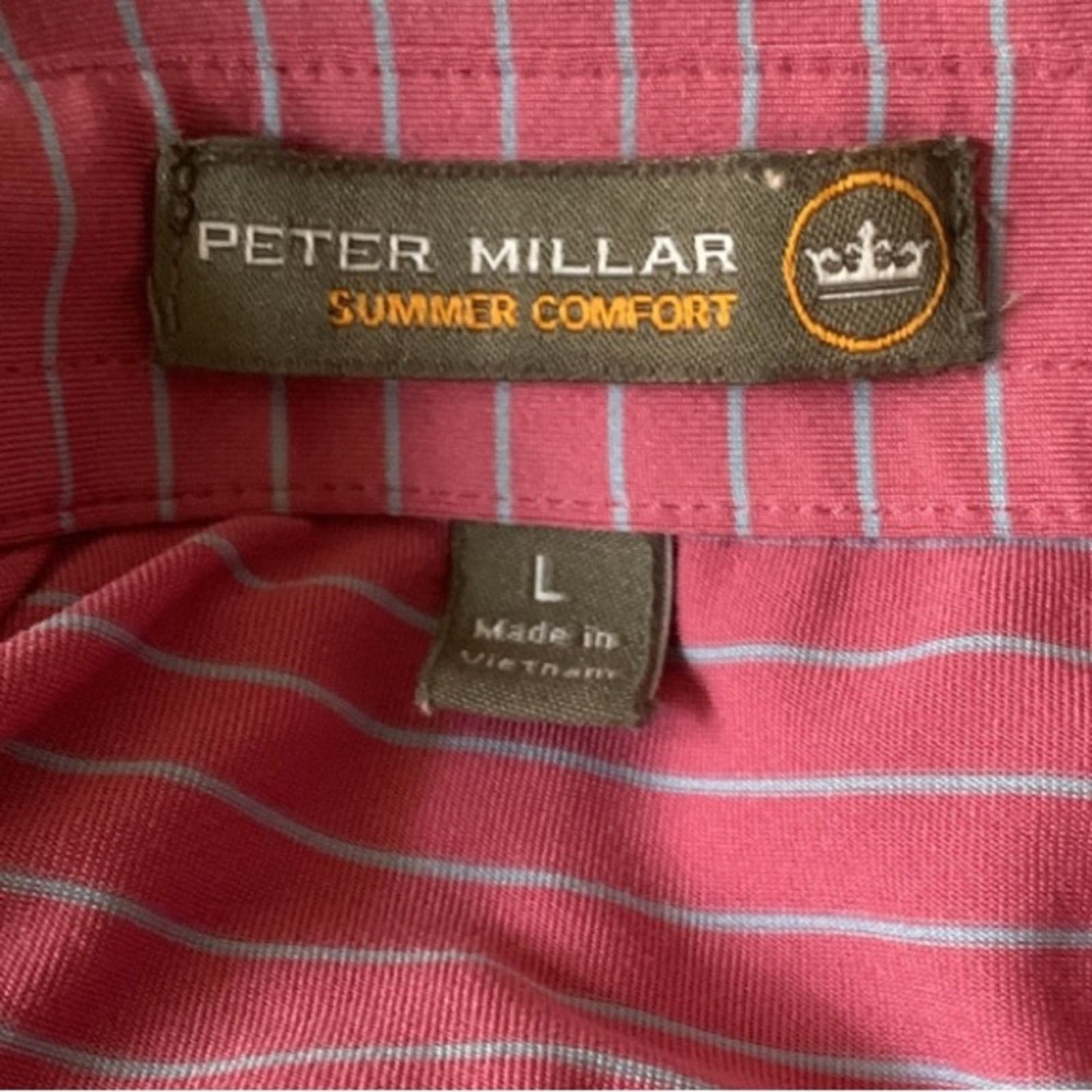 Peter Millar Peter Millar Men's Large Polo Shirt Golf Summer Comfort Size US L / EU 52-54 / 3 - 8 Thumbnail