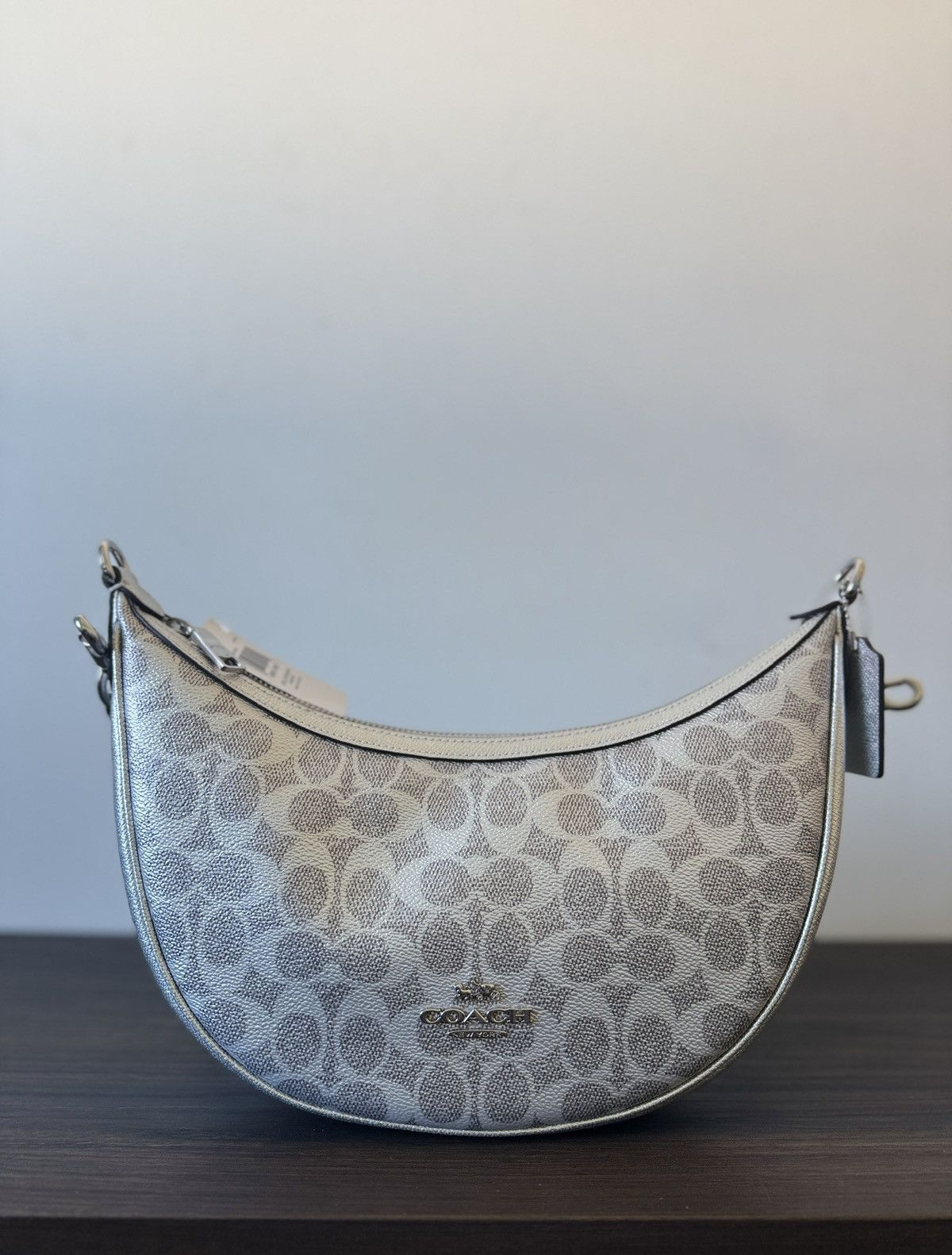 Coach NWT Coach Aria Shoulder Bag - Metallic Silver Size ONE SIZE - 1 Thumbnail