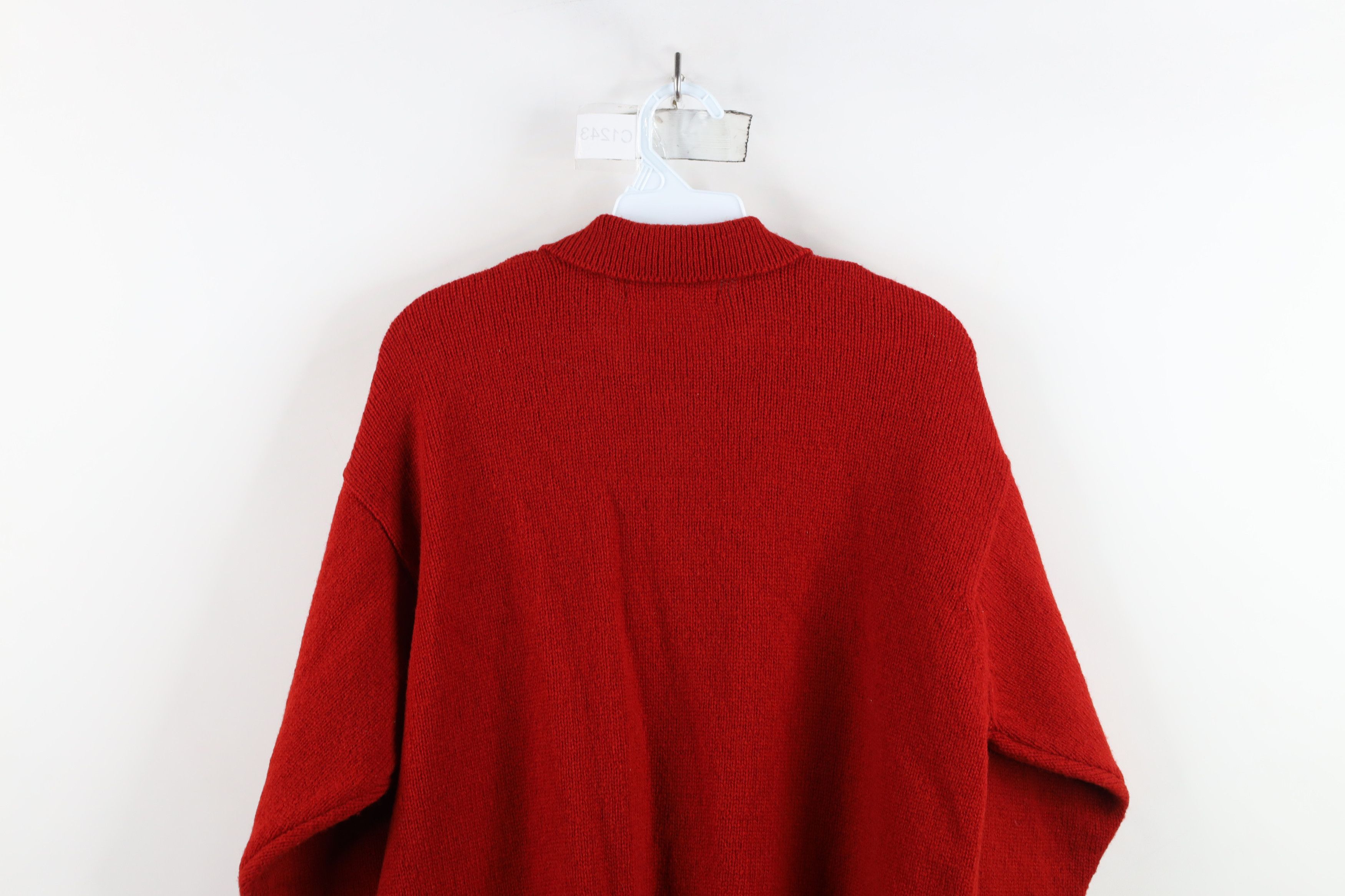 Vintage Vintage 90s Streetwear Scotland Wool Collared Tunic Sweater Size L / US 10 / IT 46 - 11 Thumbnail