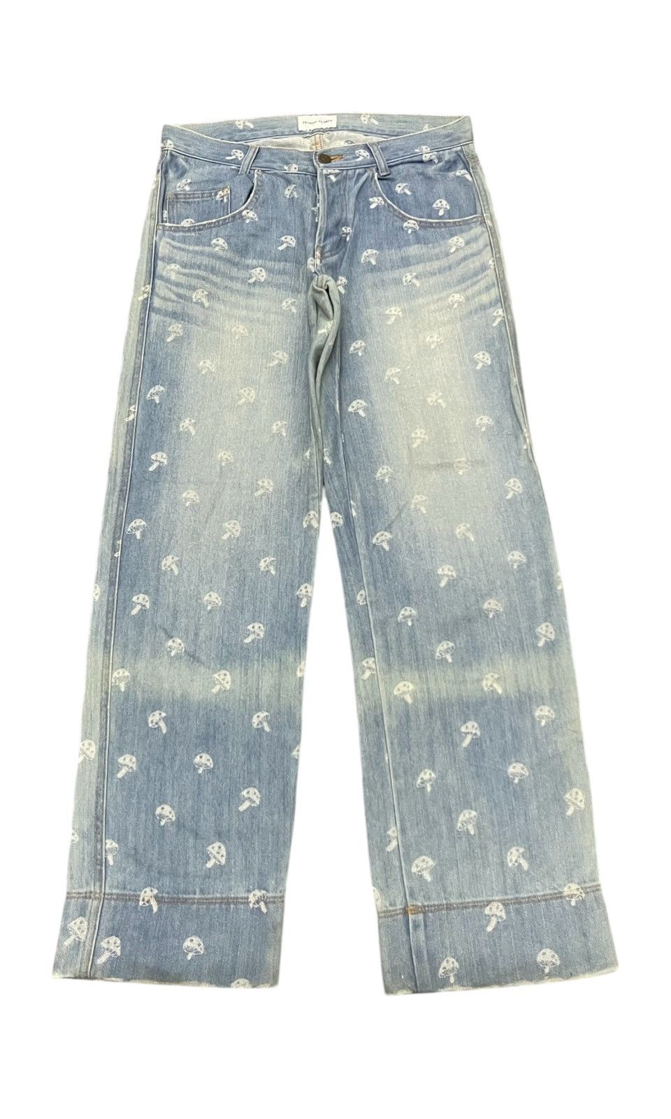 Issey Miyake 2000s ISSEY MIYAKE FULLPRINT MUSHROOM JEANS RARE Size US 30 / EU 46 - 2 Thumbnail