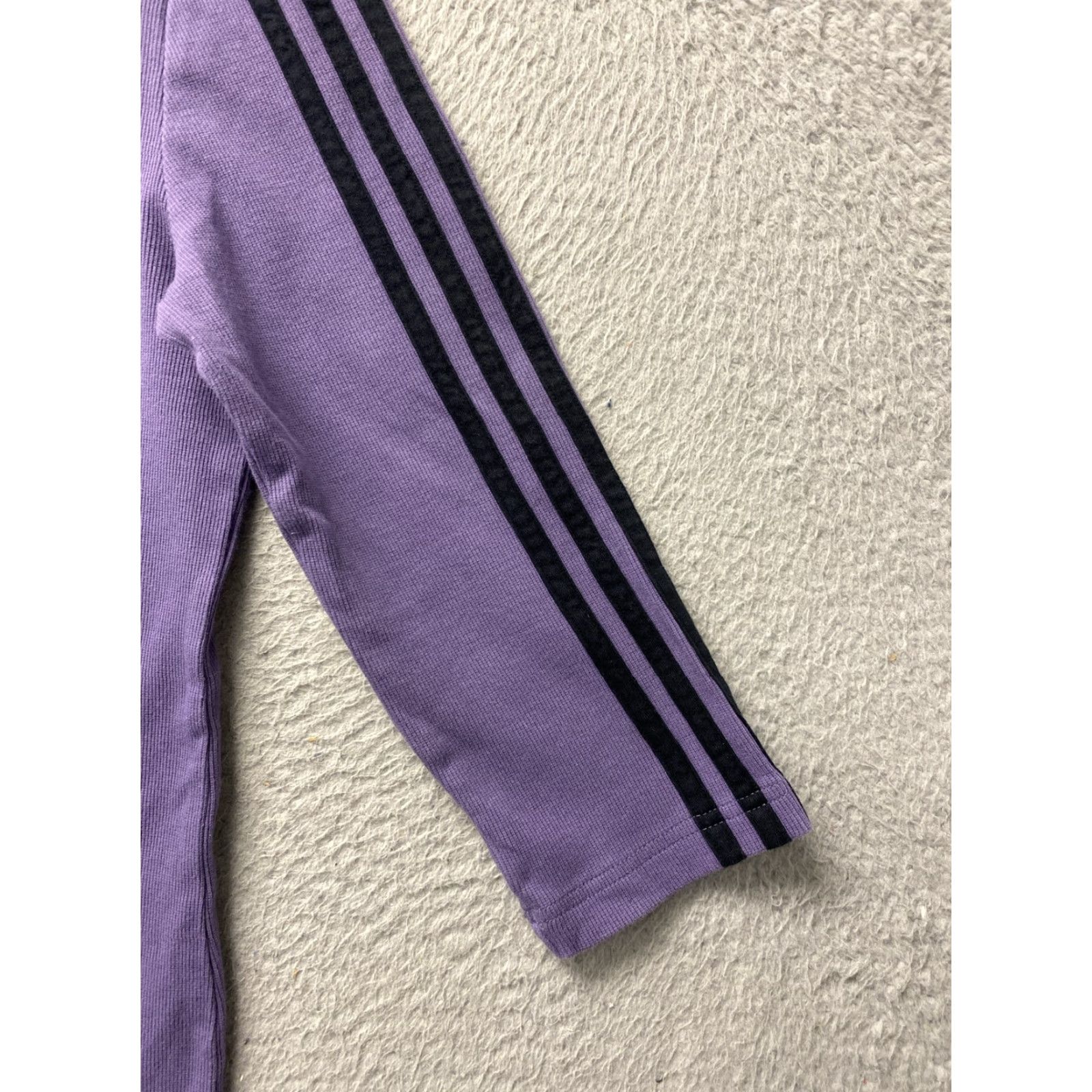 Adidas Adidas Dress Women Medium Purple Striped Mock Neck Pullover Knee Length Casual Shift 3 Stripes Regular Size M Womens Size M / US 6-8 / IT 42-44 - 3 Thumbnail